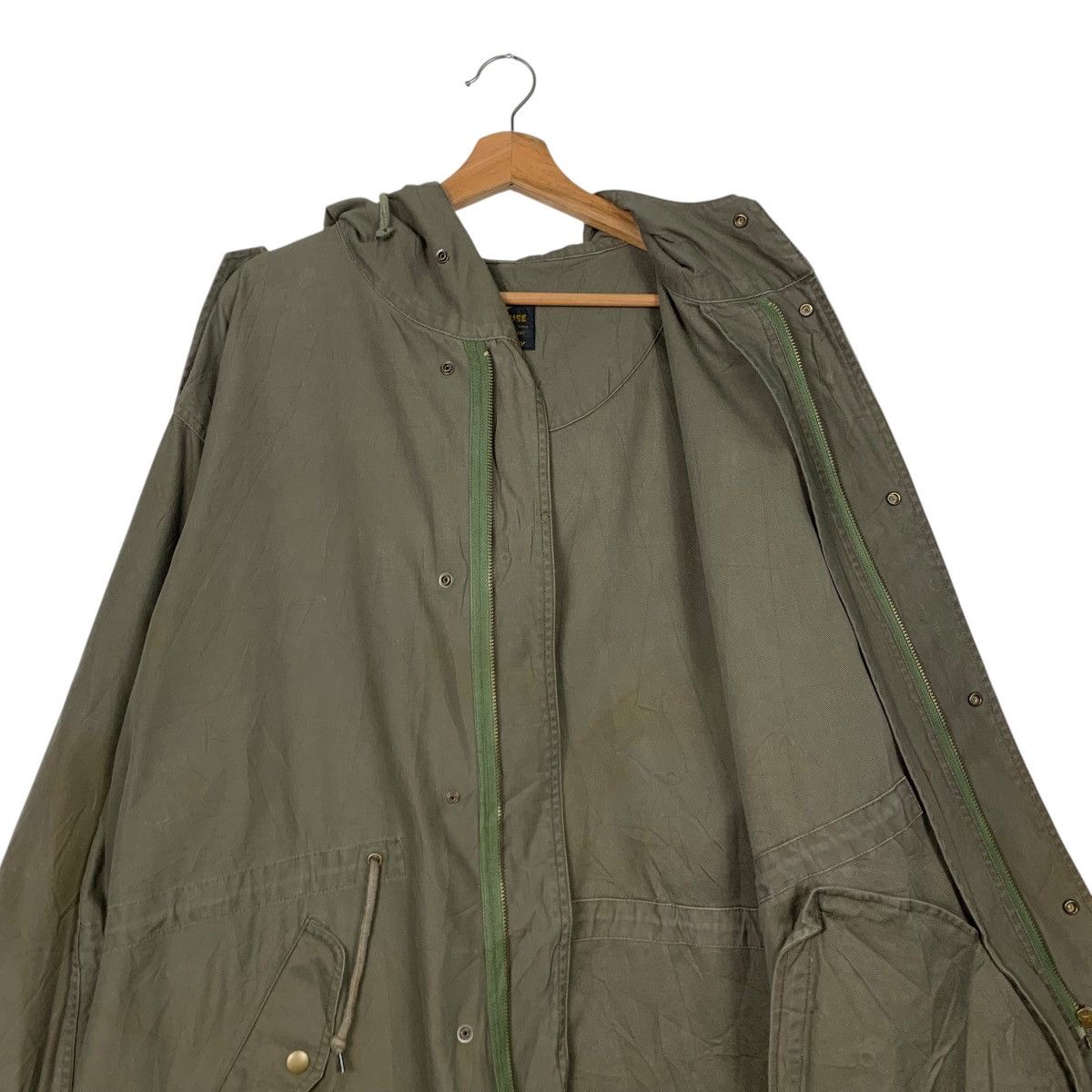 Japanese Brand DOG HOUSE Olive Green Parka Jacket #2368-C106 Size US L / EU 52-54 / 3 - 12 Thumbnail