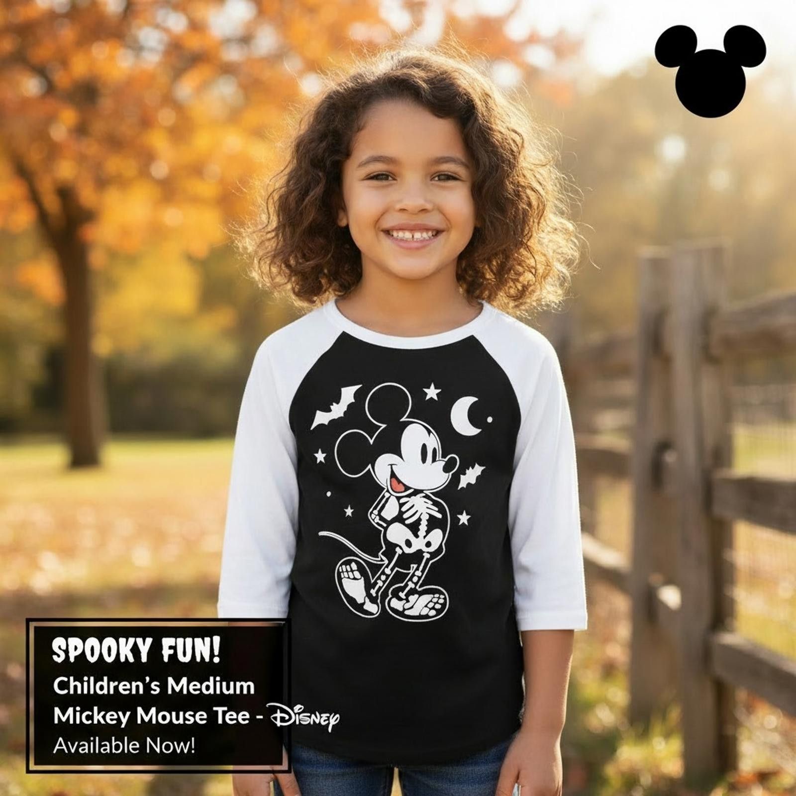 Disney Children's Medium Mickey Mouse Halloween Tee Size ONE SIZE - 1 Thumbnail