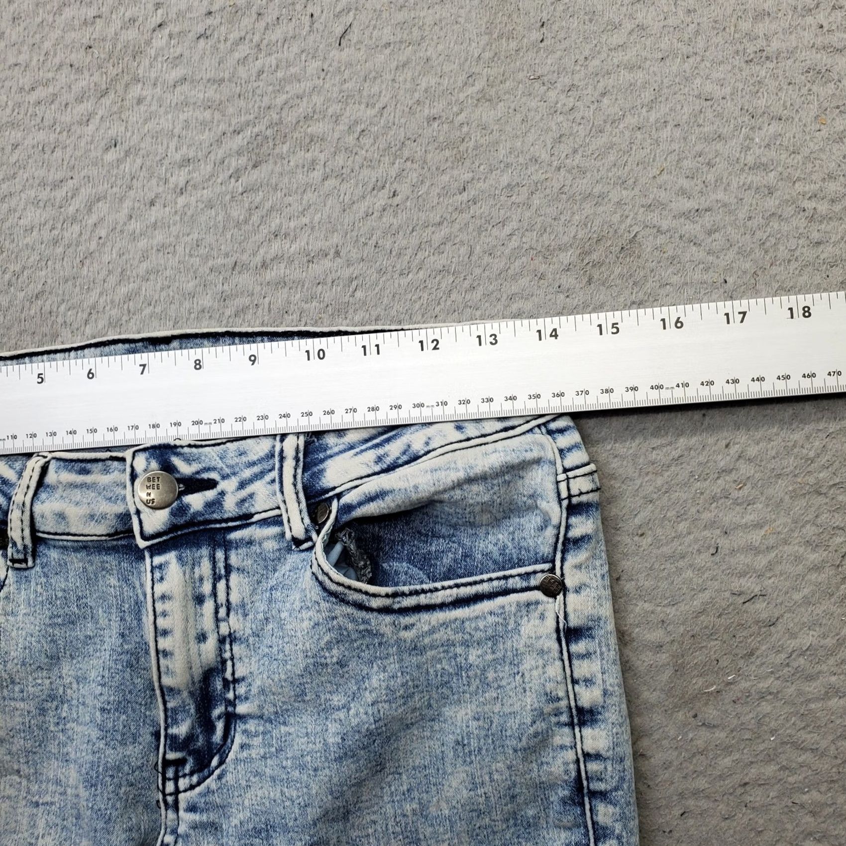 Vintage Between Womens Size 7 Between Us Cargo Jeans Denim Stretch Pockets Skinny Regular Blue 27" Inseam 34.5" Outseam Pre-owned Size 28" / US 6 / IT 42 - 6 Thumbnail