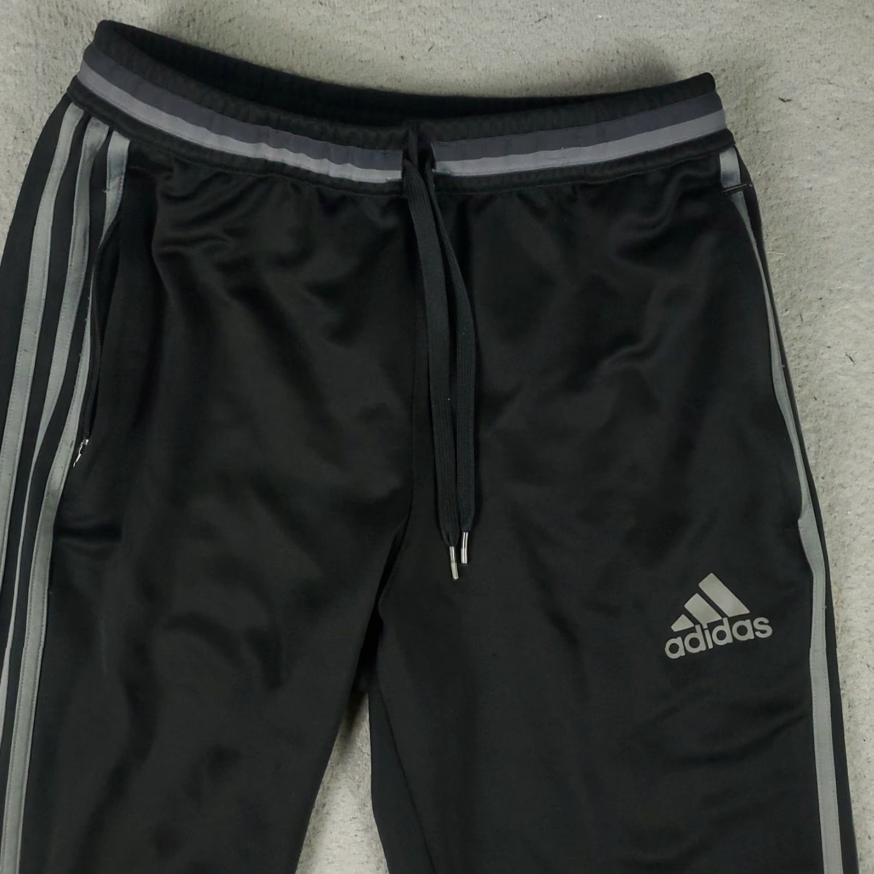 Adidas Adidas Pants Mens Size Small Black Ankle Zip Track Sweatpants Size US 29 - 2 Thumbnail