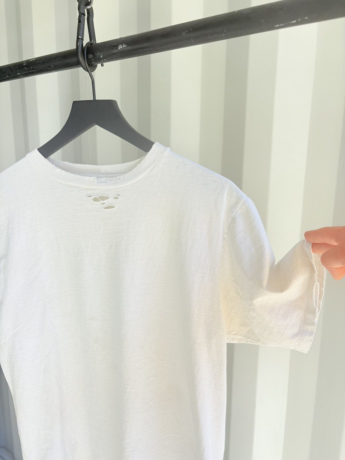 Thrashed Distressed Faded Shirt Grunge Paper thin