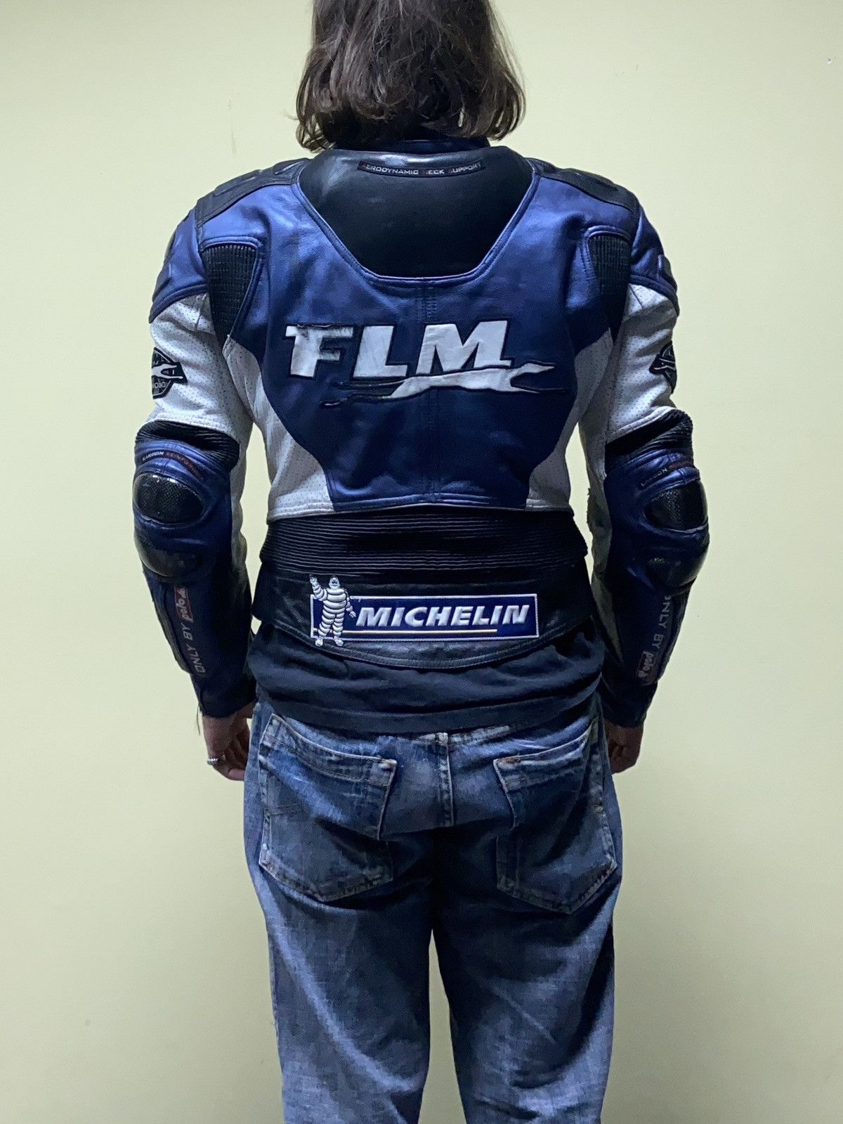 Vintage FLM MOTO with protection Micheline leather racing jacket Size US M / EU 48-50 / 2 - 3 Thumbnail