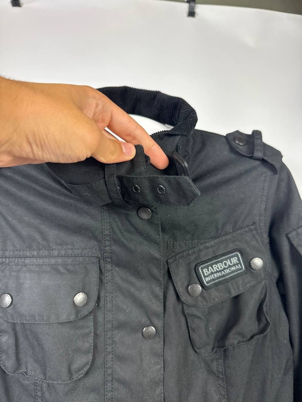 Barbour 🇬🇧Barbour International Women’s Wax Jacket Blue Size:USA 10 Size L / US 10 / IT 46 - 3 Thumbnail