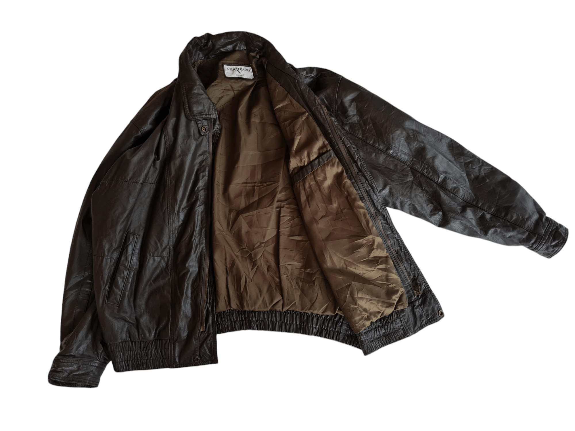 Valentino Vtg Valentino Uomo Leather Jacket Size US XL / EU 56 / 4 - 3 Thumbnail