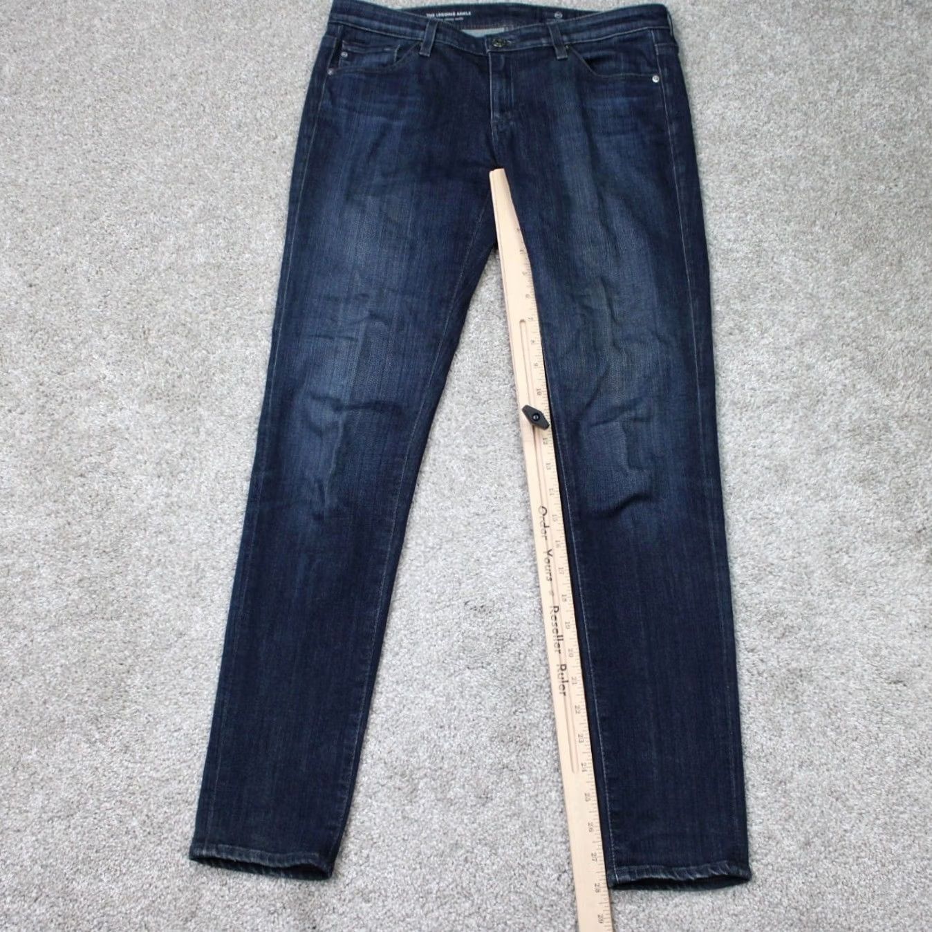 Vintage AG Adriano Goldschmied Jeans Women 26 x 28 Blue Legging Ankle Super Skinny Ankle Size 26" / US 2 / IT 38 - 3 Thumbnail