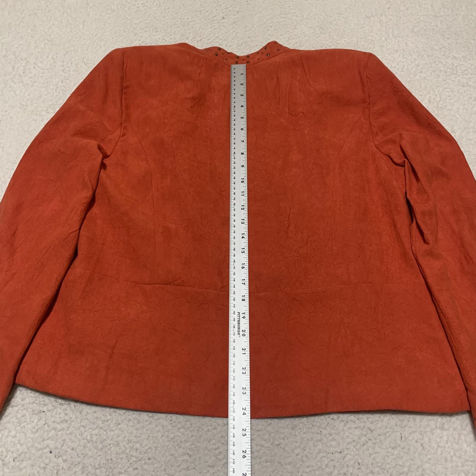 Other Alfred Dunner Women's 14 Suede Leather Jacket Orange Size XL / US 12-14 / IT 48-50 - 5 Thumbnail