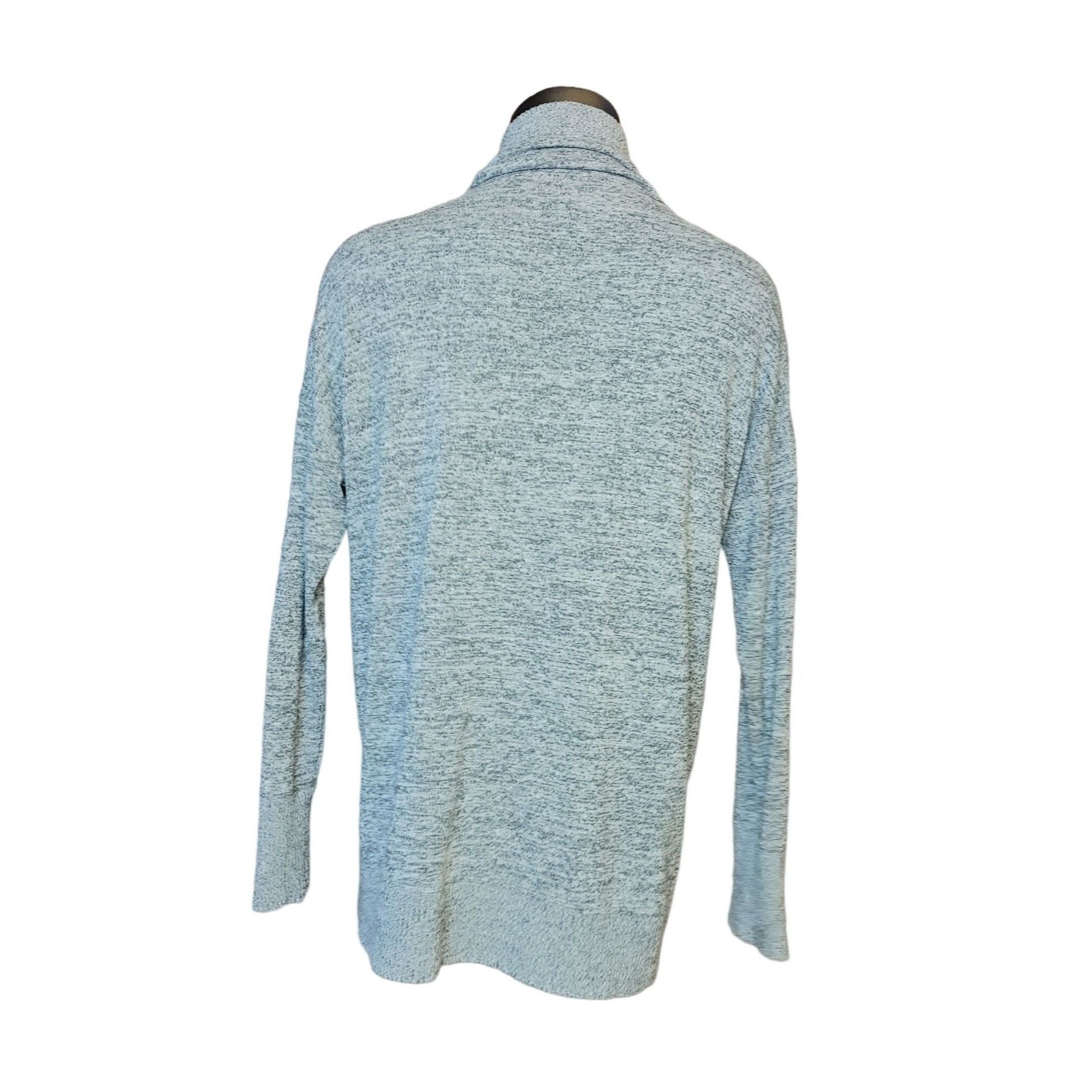 Talbots TALBOTS Womens M Gray Marled Long Sleeve Knit Cowl Turtle Ne Size M / US 6-8 / IT 42-44 - 2 Thumbnail
