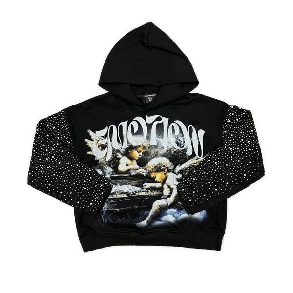 Other Mixed Emotions 'Fallen Angels' Black Rhinestone Hoodie Size US S / EU 44-46 / 1 - 1 Preview