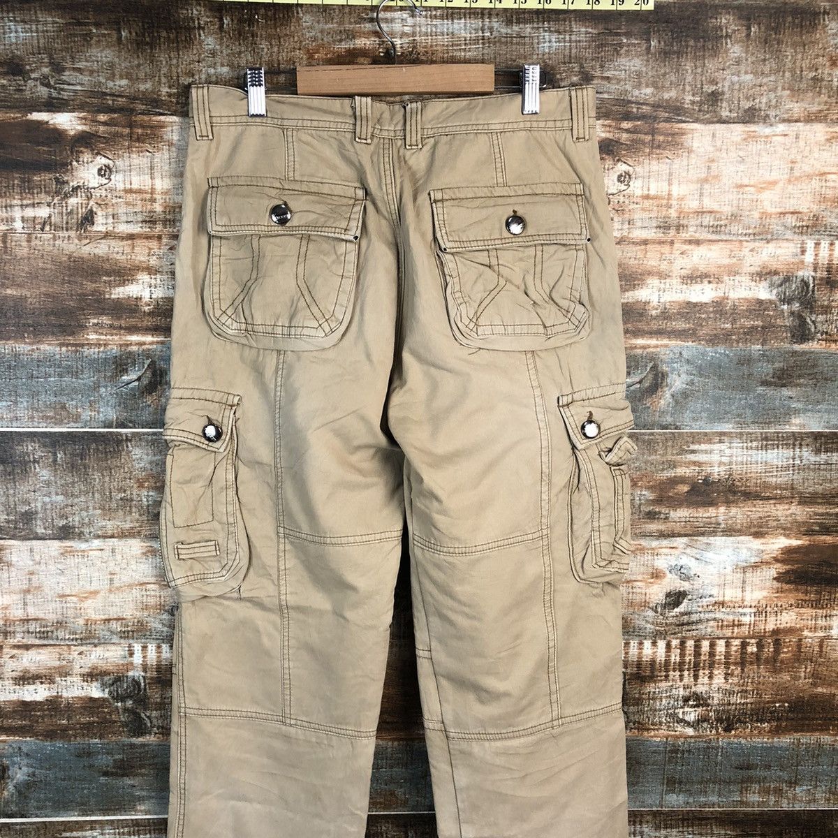 Japanese Brand DL J’apeng Brown Cargo utility Multipocket Pants #C115 Size US 33 - 14 Thumbnail