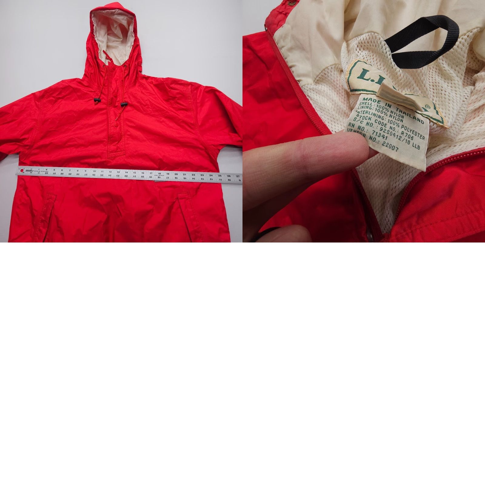 Vintage VINTAGE L.L. Bean Windbreaker Jacket Mens Large Red 1/4 Zip 90s Gorpcore Rain Windbreaker Size US L / EU 52-54 / 3 - 8 Thumbnail