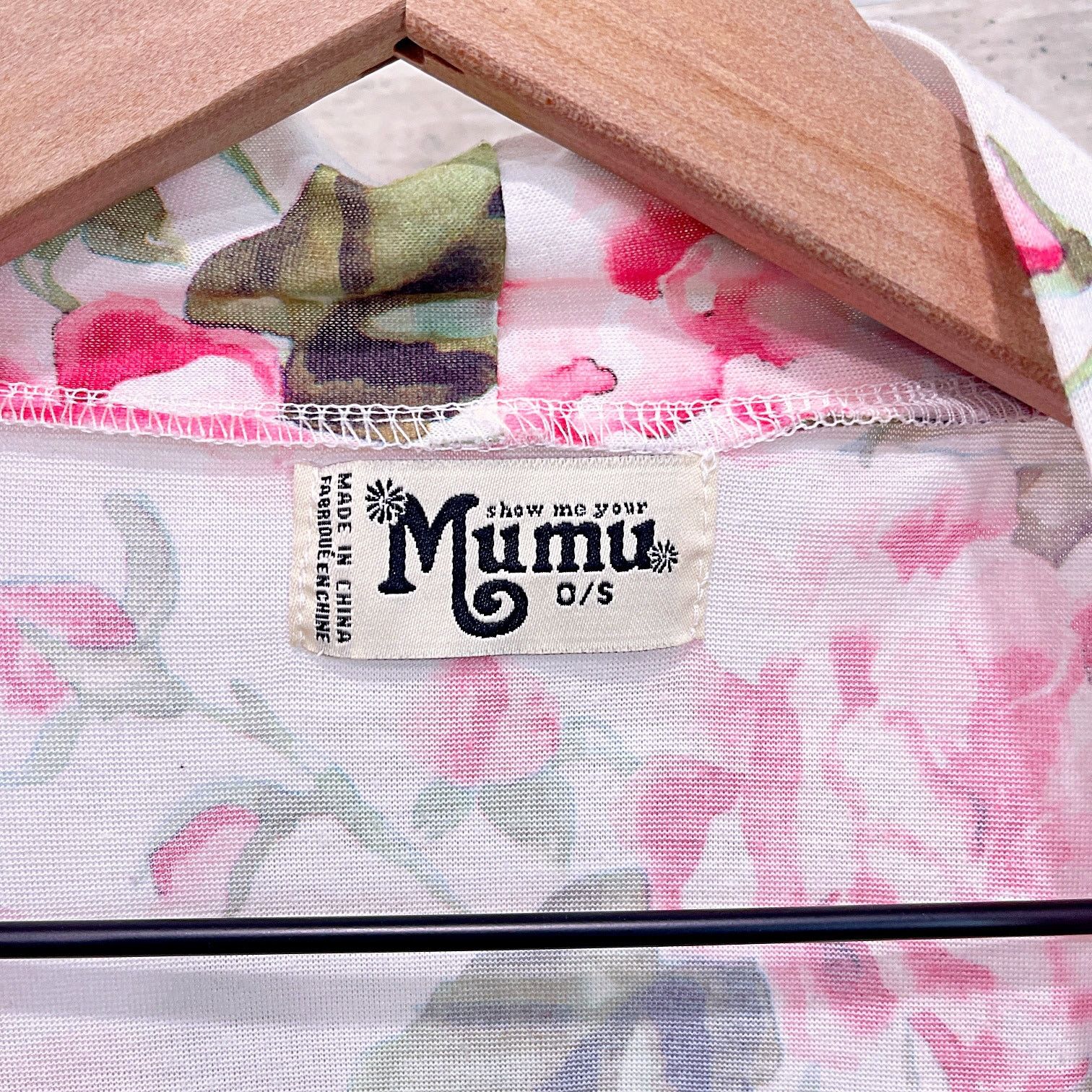Show Me Your MuMu Show Me Your Mumu Floral Kimono Robe White Pink Belted OS Size ONE SIZE - 5 Thumbnail