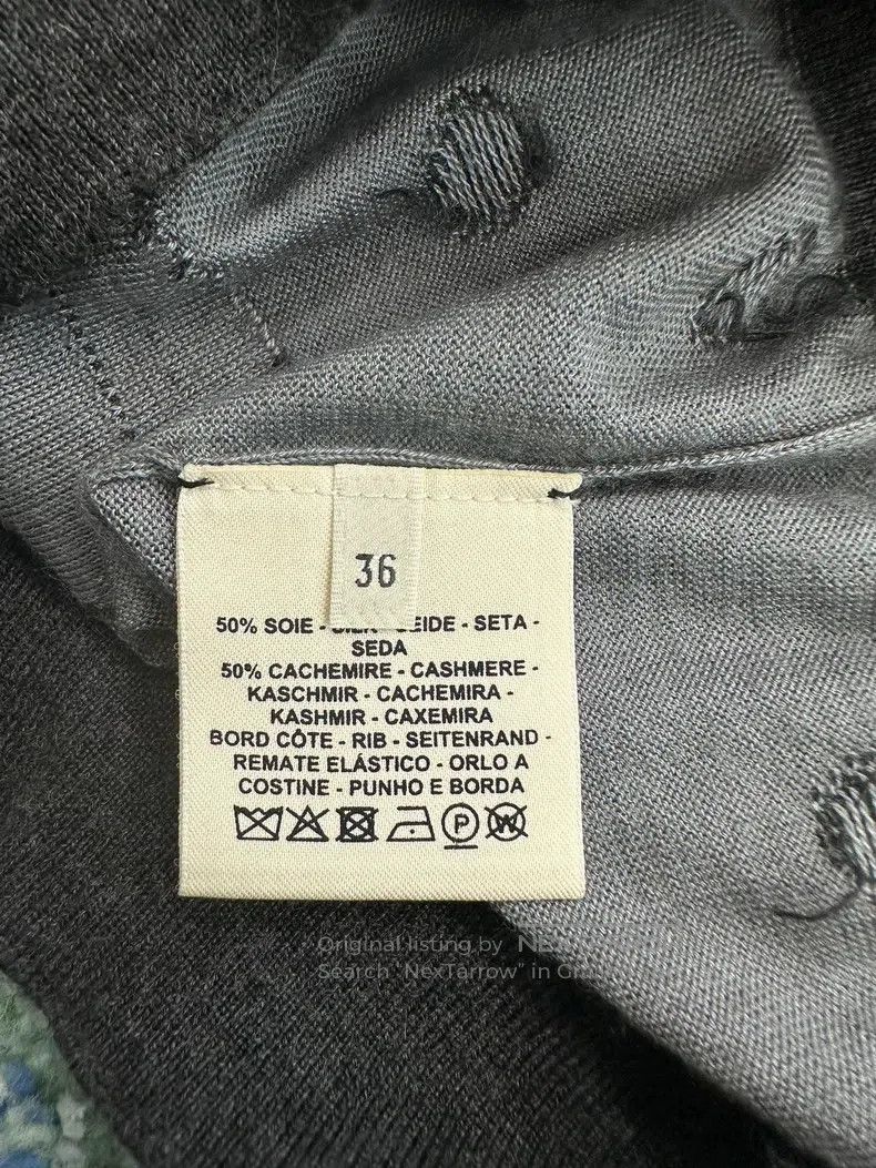 Hermes Hermes Grey Cashmere Knit Short Sleeve Size XS / US 0-2 / IT 36-38 - 4 Thumbnail