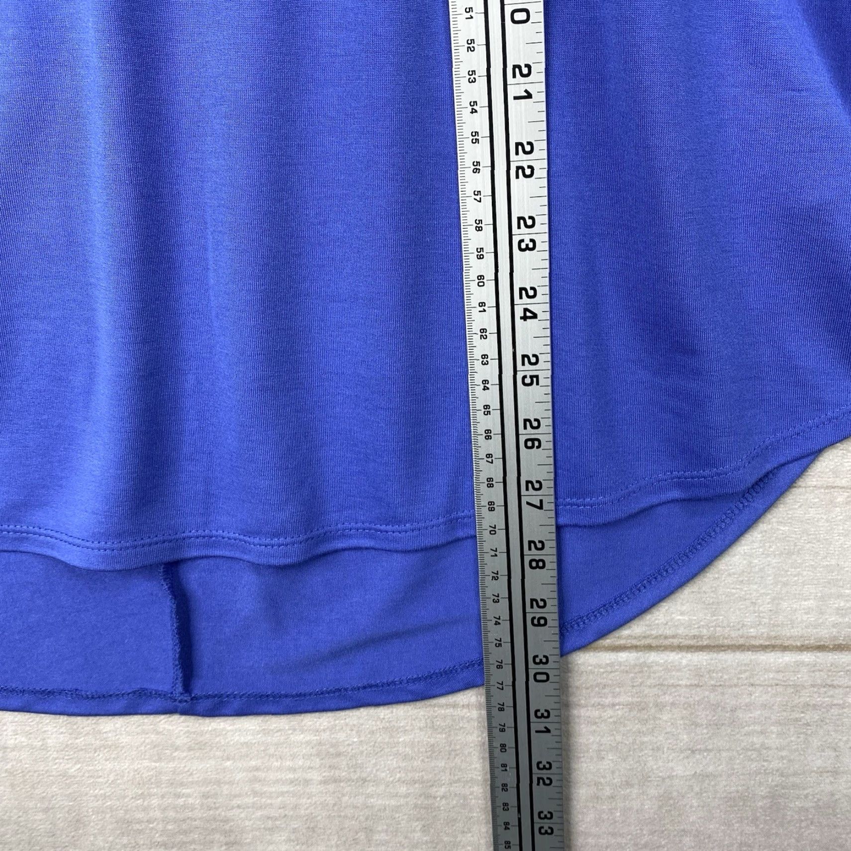 Vintage Ava & Viv Top Womens 1X Blue Embroidered Burnout Cap Short Sleeve Boho Stretch Size XL / US 12-14 / IT 48-50 - 4 Thumbnail