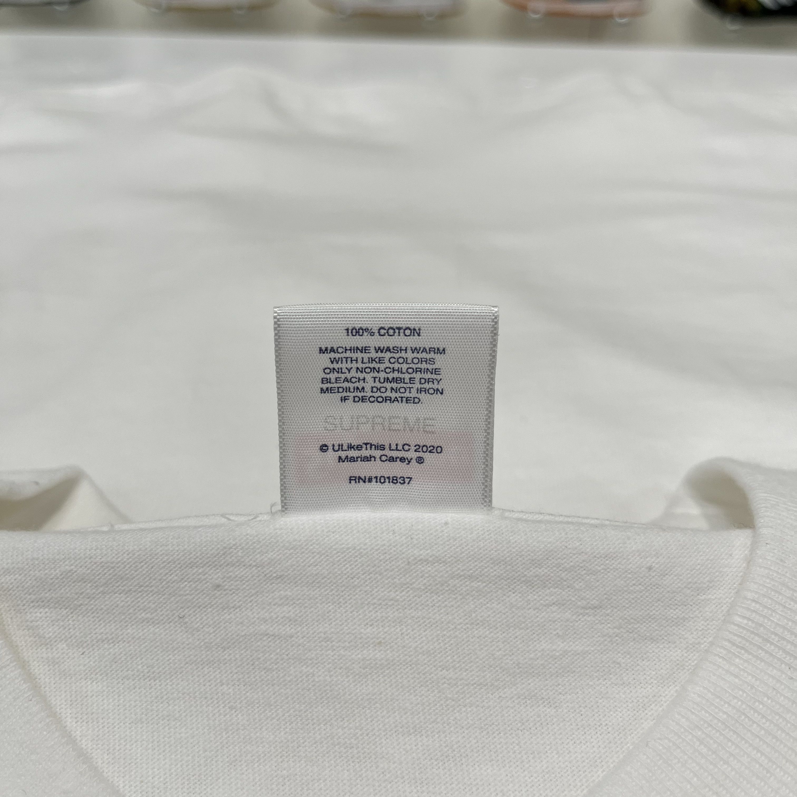 Supreme Supreme Mariah Carey Tee White Size US L / EU 52-54 / 3 - 5 Thumbnail