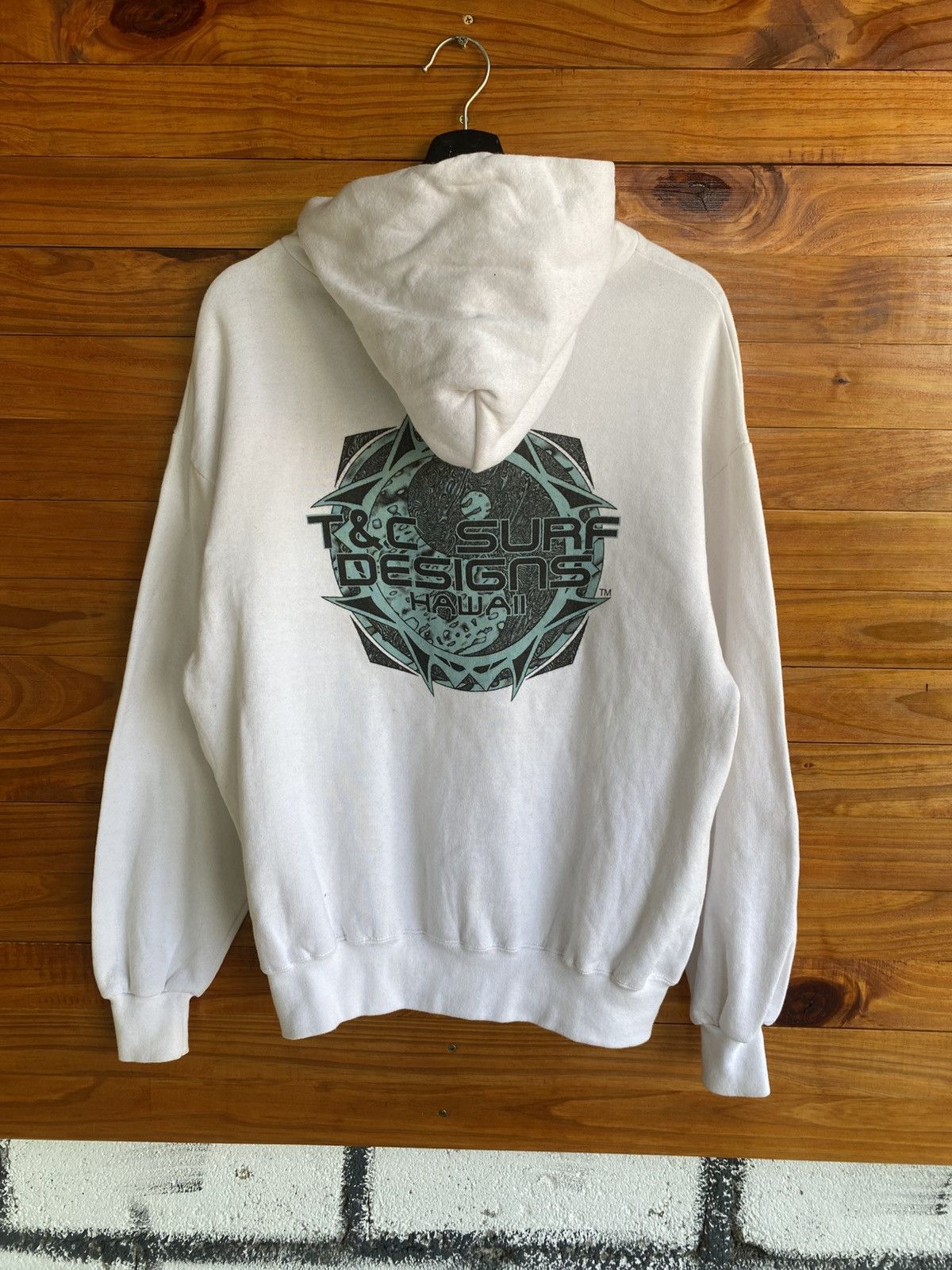 Vintage Vintage T&C Surf Designs Hawaii Hoodie Made in USA - White Size US L / EU 52-54 / 3 - 8 Thumbnail