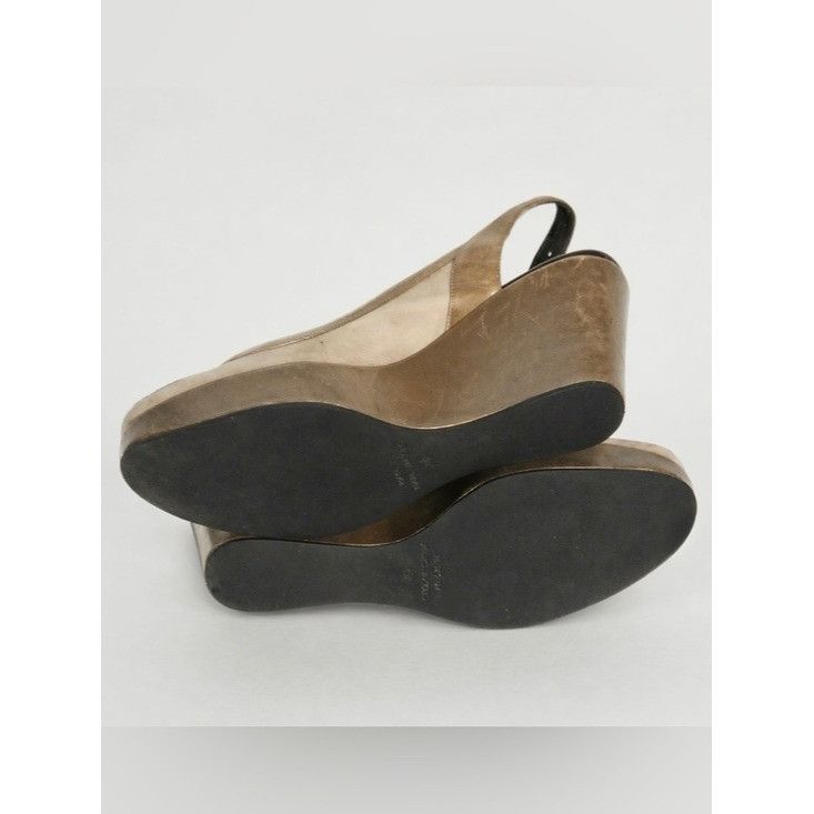 Marc by Marc Jacobs Marc Jacobs Taupe Suede Slingback Platform Wedge Heels Size US 9 / IT 39 - 6 Thumbnail