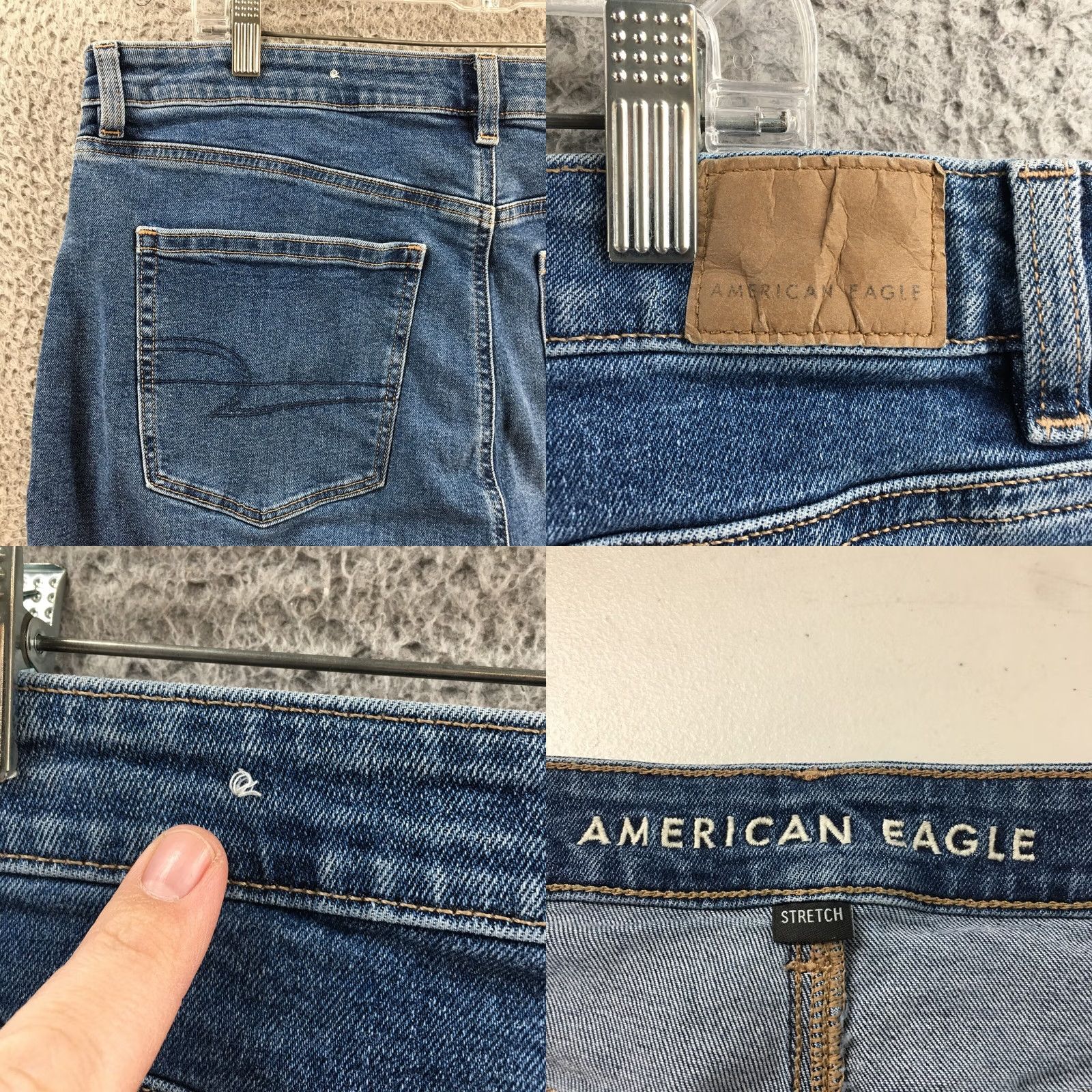 American Eagle Outfitters American Eagle Outfitters Jeans Womens 18R Cropped Blue Denim Zip Stretch 5-Pocket Regular Rise Modern Fit Womens - Mens? Size 40" / US 18 - 9 Thumbnail