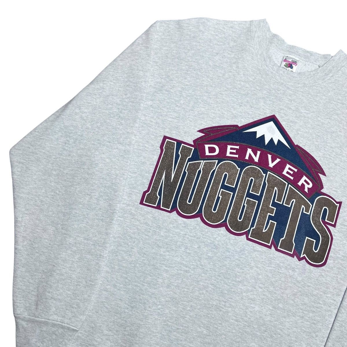 NBA Vintage 90s NBA Denver Nuggets Spell Out 3D Logo Sweatshirt Size US L / EU 52-54 / 3 - 17 Thumbnail