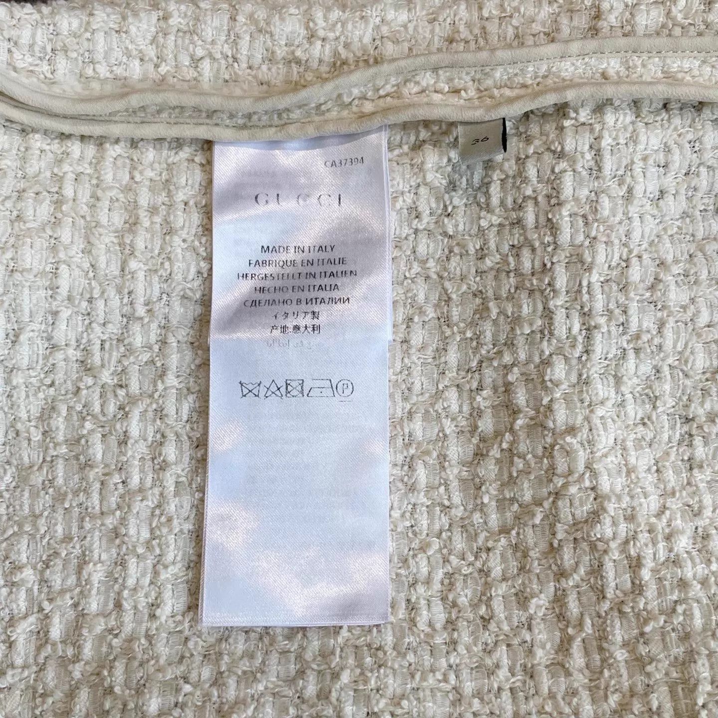 Gucci GUCCI V-neck beige half-sleeve dress Size XS / US 0-2 / IT 36-38 - 5 Thumbnail