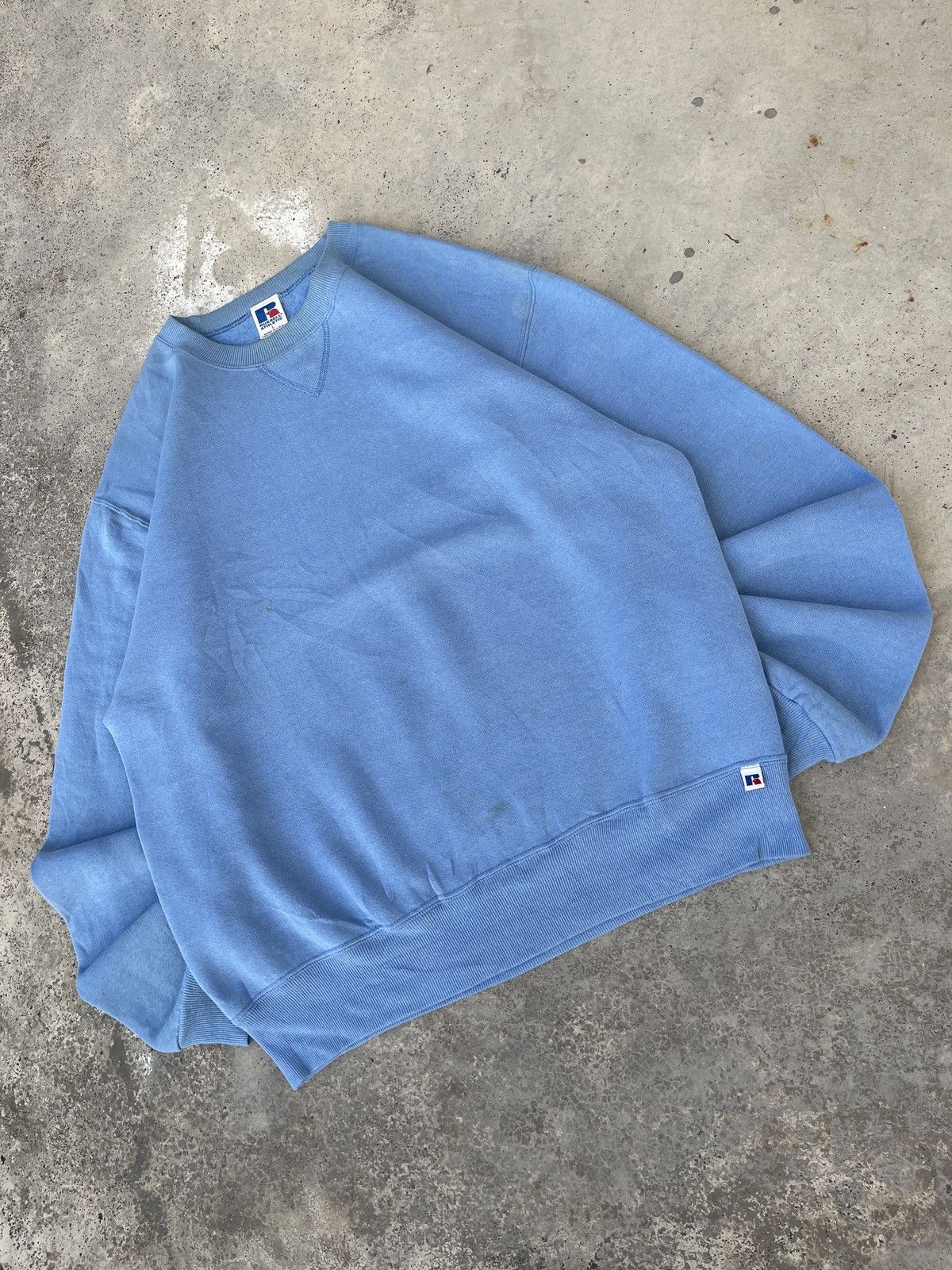 Russell Athletic × Vintage 90s Russell Athletic Blank Sweatshirt Size US L / EU 52-54 / 3 - 2 Thumbnail