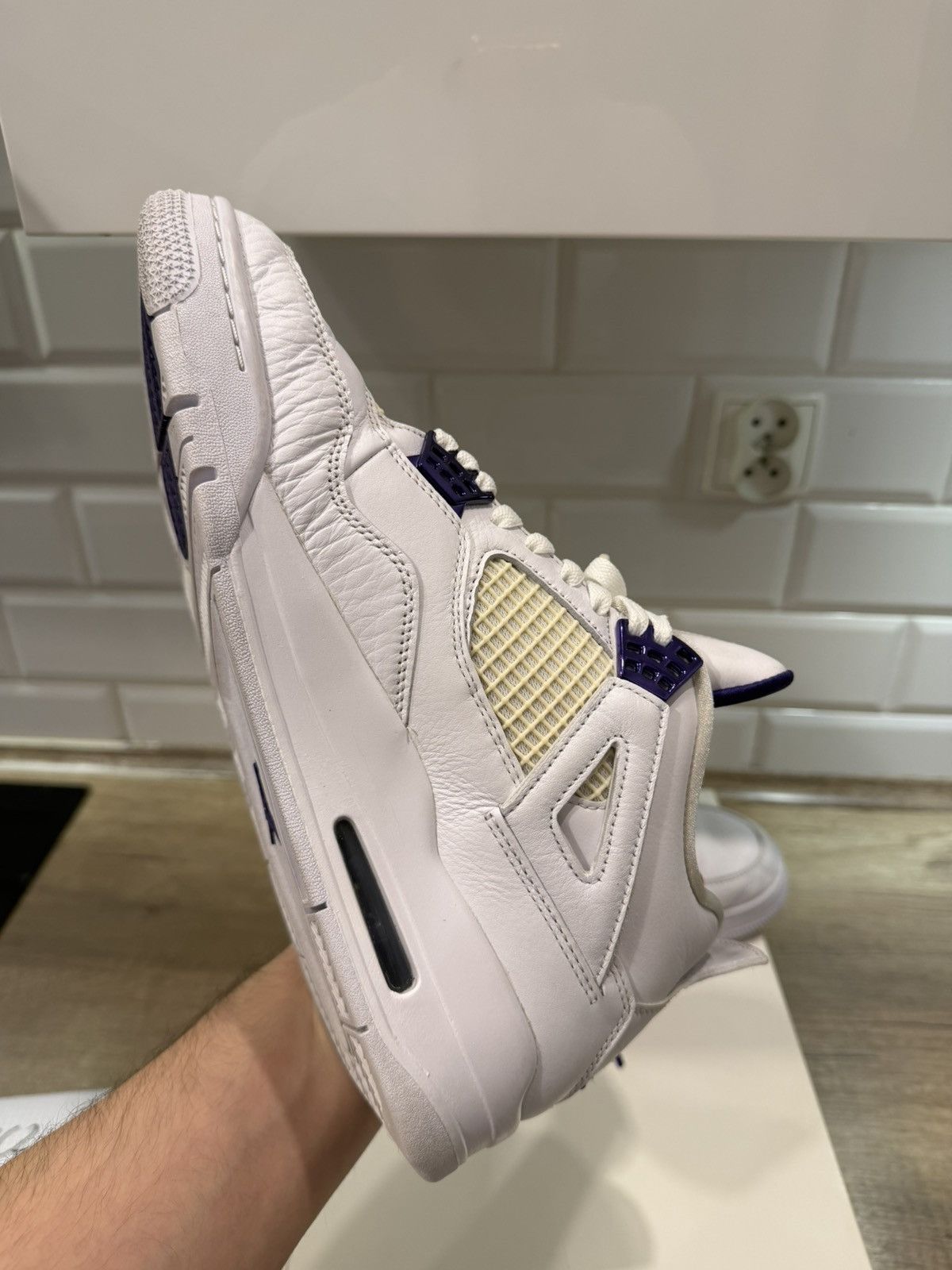 Jordan Brand Jordan 4 Metallic Purple Size US 10.5 / EU 43-44 - 7 Thumbnail