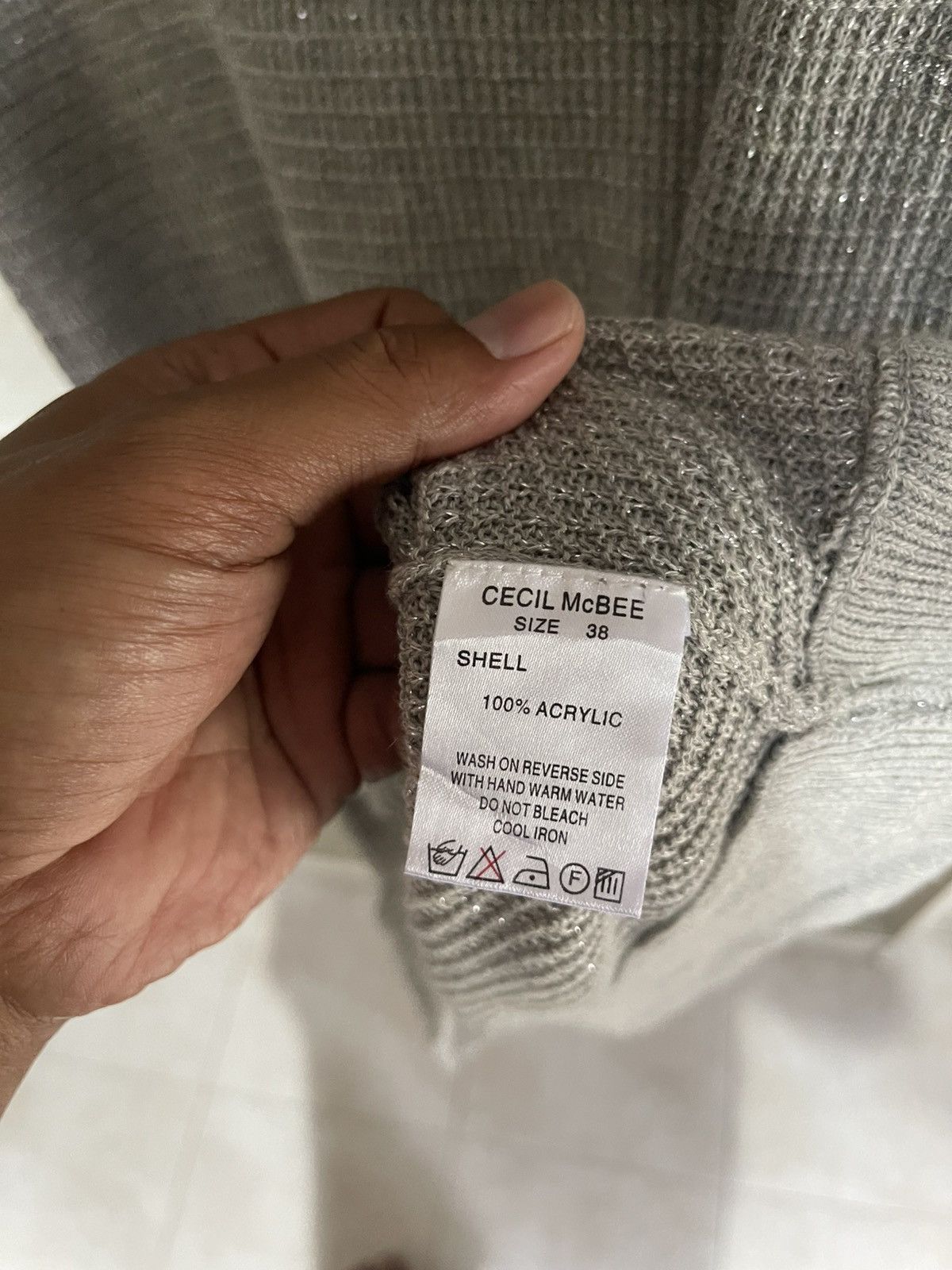 Japanese Brand Cecil McBee Knit Sleeveless Glitter Size M / US 6-8 / IT 42-44 - 5 Thumbnail