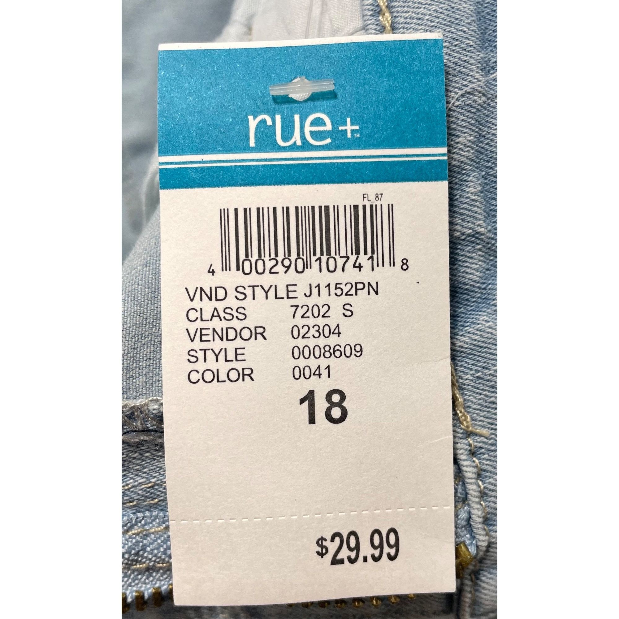 Other Rue + - Women's Ultimate Stretch Mid-Rise Jeans - Light Blue Size 40" / US 18 - 8 Thumbnail