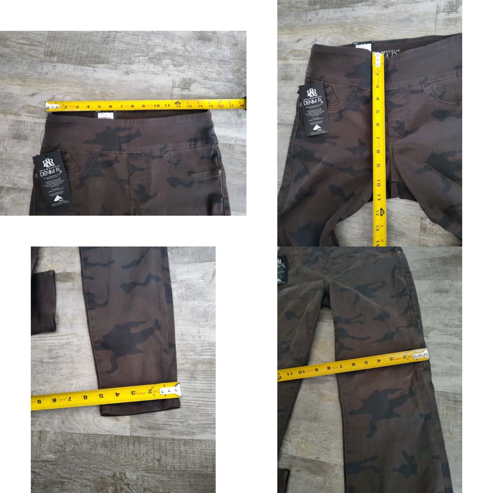 Vintage VINTAGE Rock & Republic Womens Jeggings Casual Slimming Green Camouflage Pants Size 10 Mid Rise Skinny Size 32" / US 10 / IT 46 - 8 Thumbnail