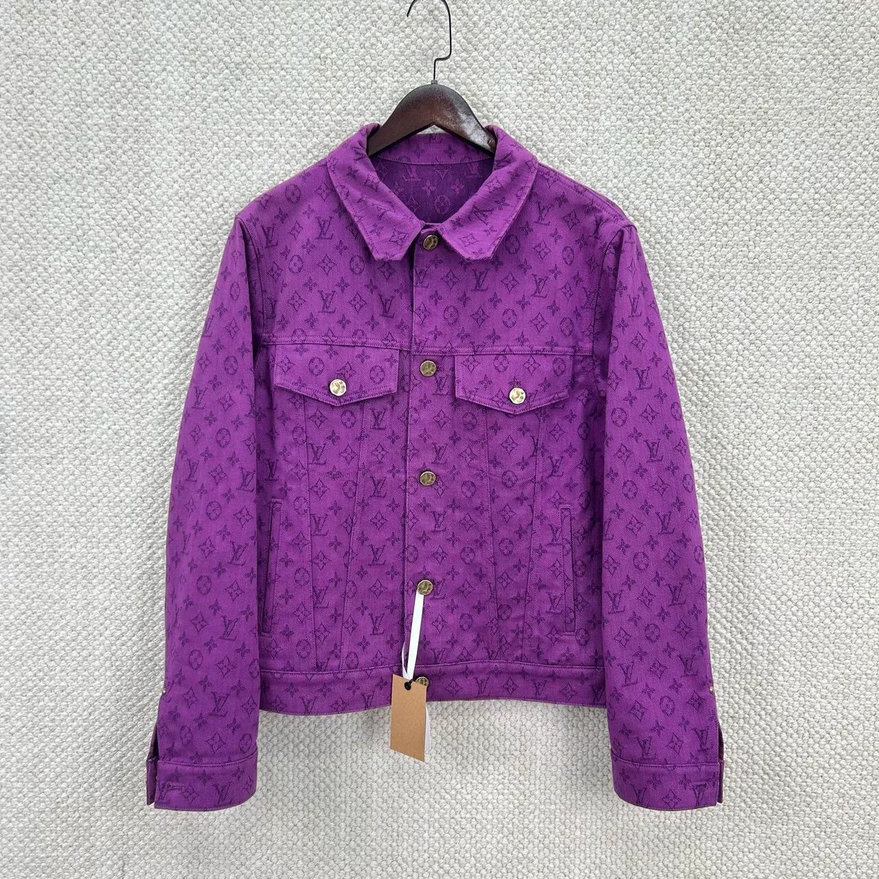 Louis Vuitton Louis Vuitton Purple Monogram Denim Jacket Size US L / EU 52-54 / 3 - 1 Thumbnail