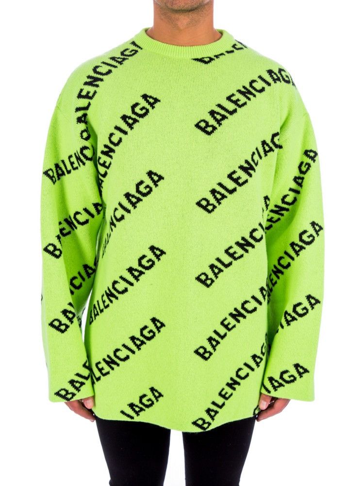 Balenciaga Balenciaga Allover Logo Knit Size US L / EU 52-54 / 3 - 1 Thumbnail
