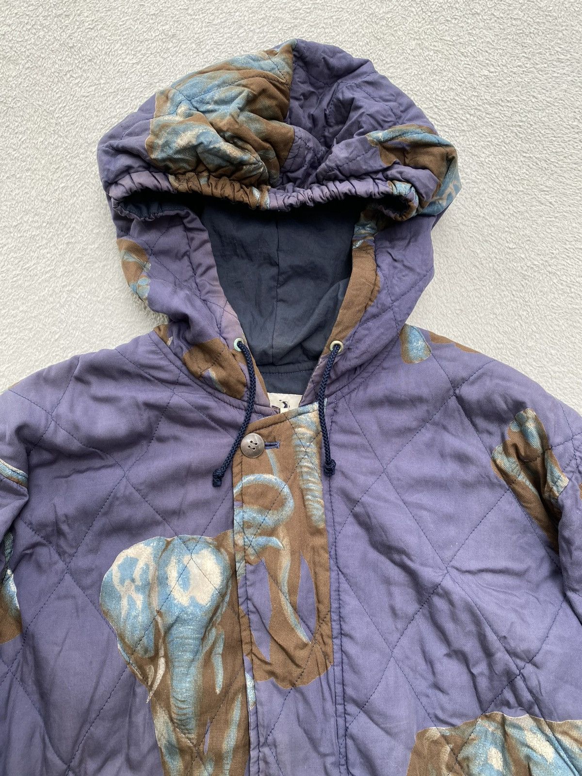 Hai Sporting Gear 1980s Hai Sporting Gear by Issey Miyake Elephant Print Parka Size US M / EU 48-50 / 2 - 5 Thumbnail