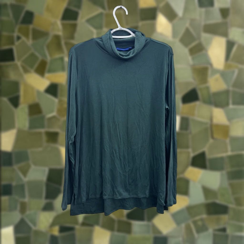 Apt. 9 Apt. 9 Womens Top Size XL Green Long Sleeve Turtleneck Size XL / US 12-14 / IT 48-50 - 1 Thumbnail