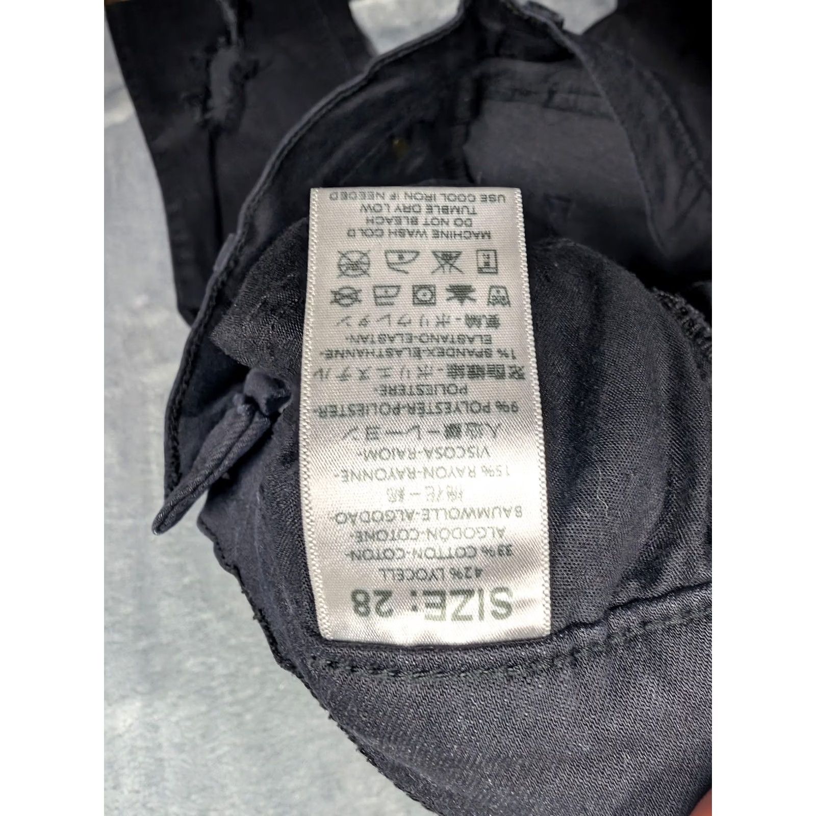 Free People VINTAGE? No, not vintage. Free People Jeans Womens 28 Black Hi Rise Distressed Skinny Stretch Denim Ripped Size 28" / US 6 / IT 42 - 6 Thumbnail
