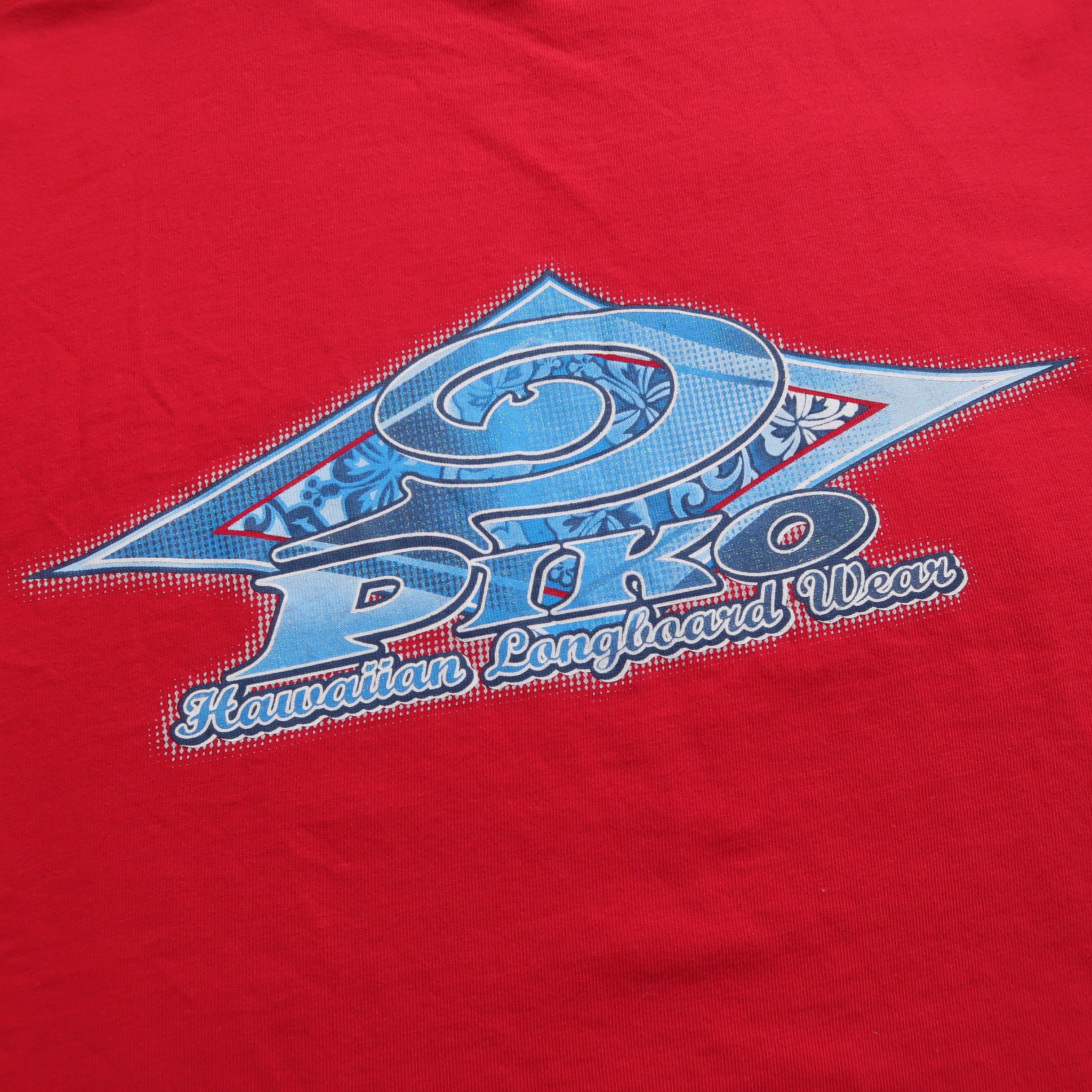 Japanese Brand 2000s Sun Surf by Piko Surf Red White T-Shirt Size US M / EU 48-50 / 2 - 13 Thumbnail