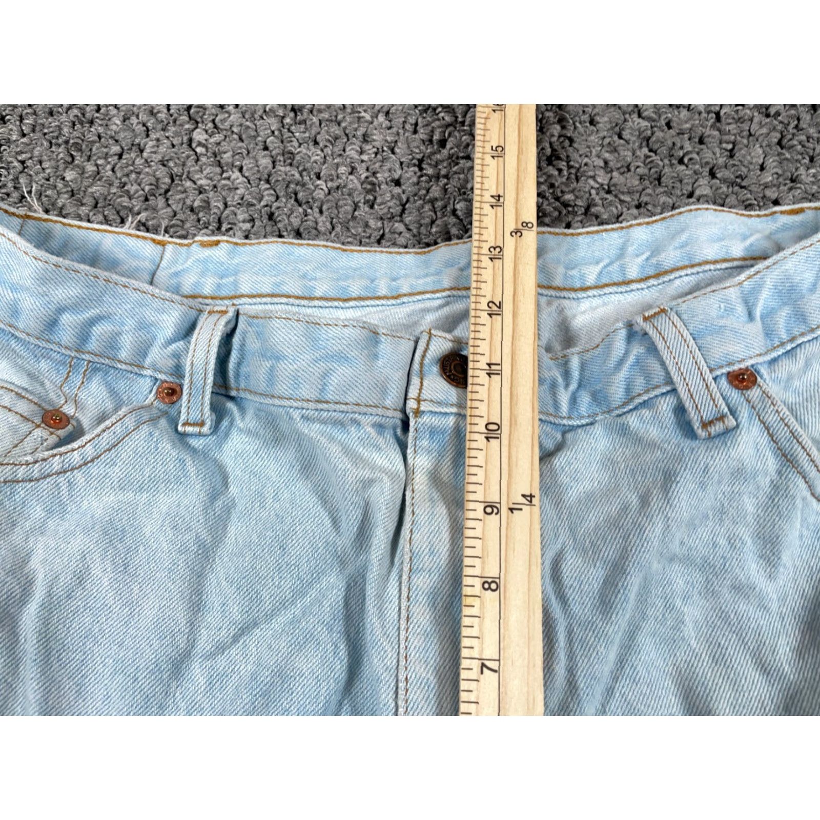 Denime VINTAGE Mustang 90s Tapered Leg Jeans Men’s 40 x 29 Light Blue Denim USA Classic Grunge Size US 40 / EU 56 - 6 Thumbnail