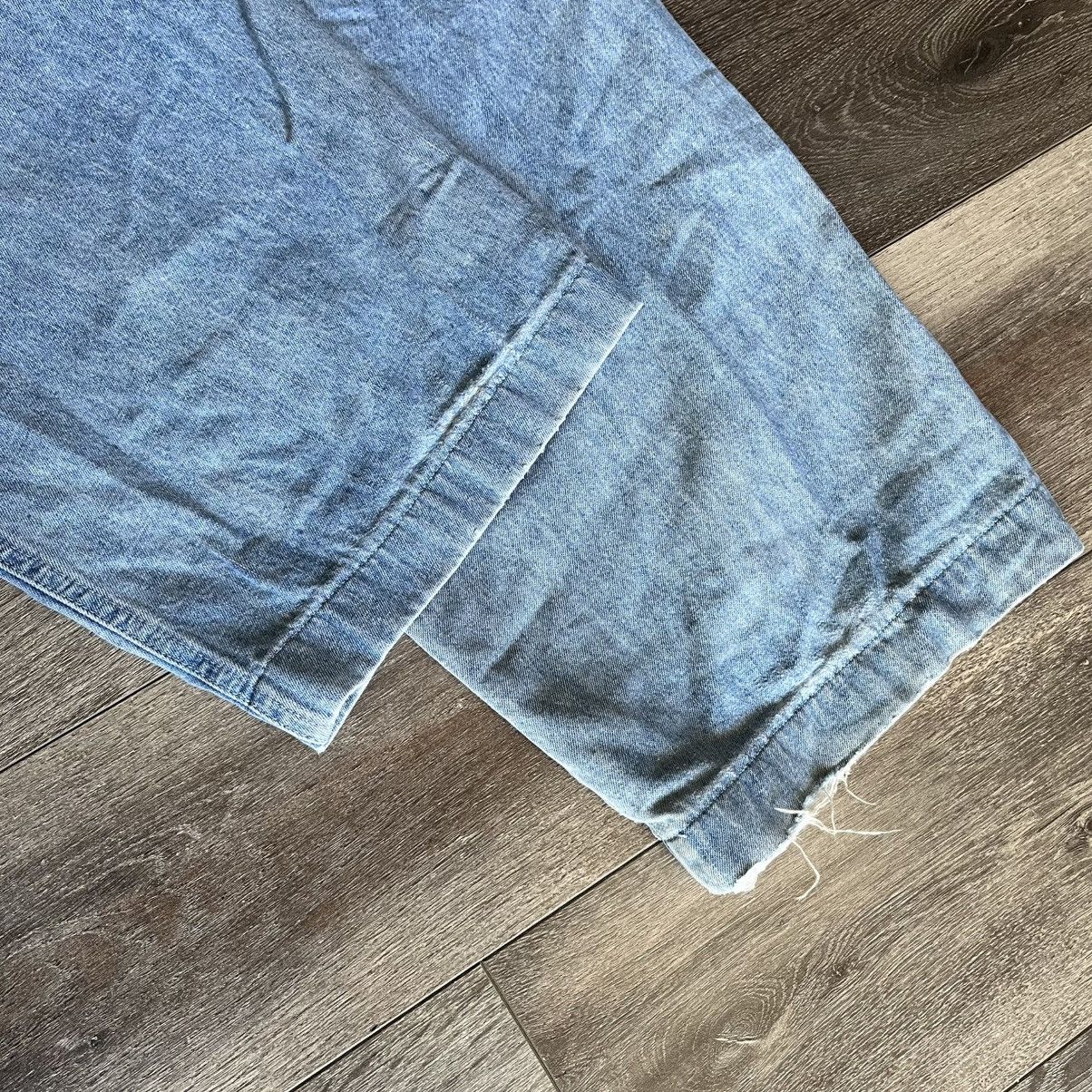 Lee Vintage 1990s Lee Riveted Baggy Light Wash Denim Jeans 32x30 Size US 32 / EU 48 - 6 Thumbnail