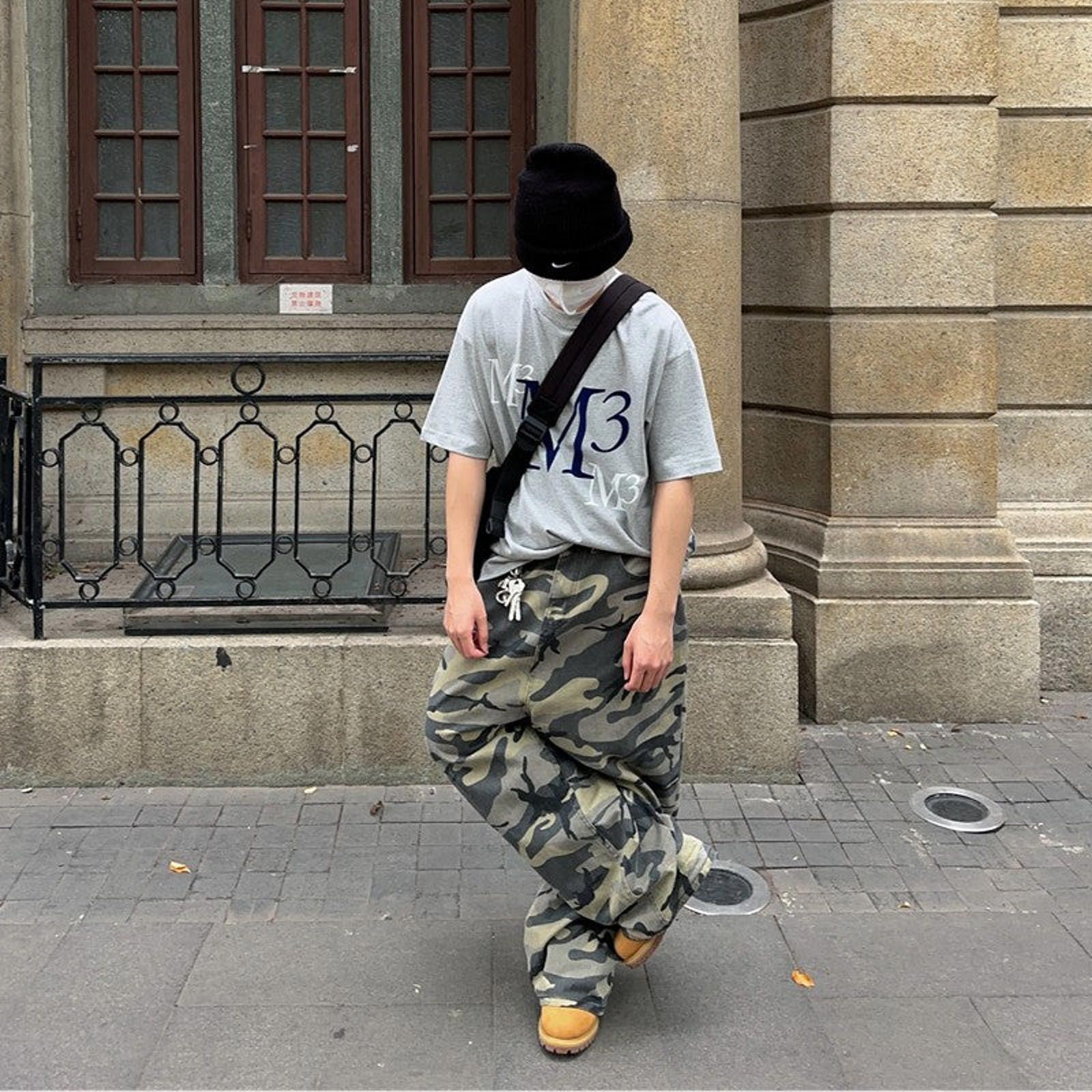 Vintage Camo Wide Leg Jeans – Baggy Workwear Fit Size US 32 / EU 48 - 2 Thumbnail