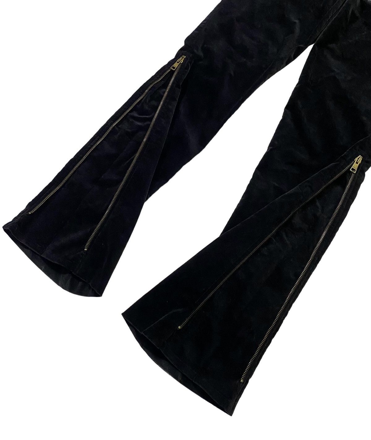 Gucci Gucci Velvet GG Interlock Logo Side Pocket Zip Flare Pants Size 26" / US 2 / IT 38 - 21 Thumbnail
