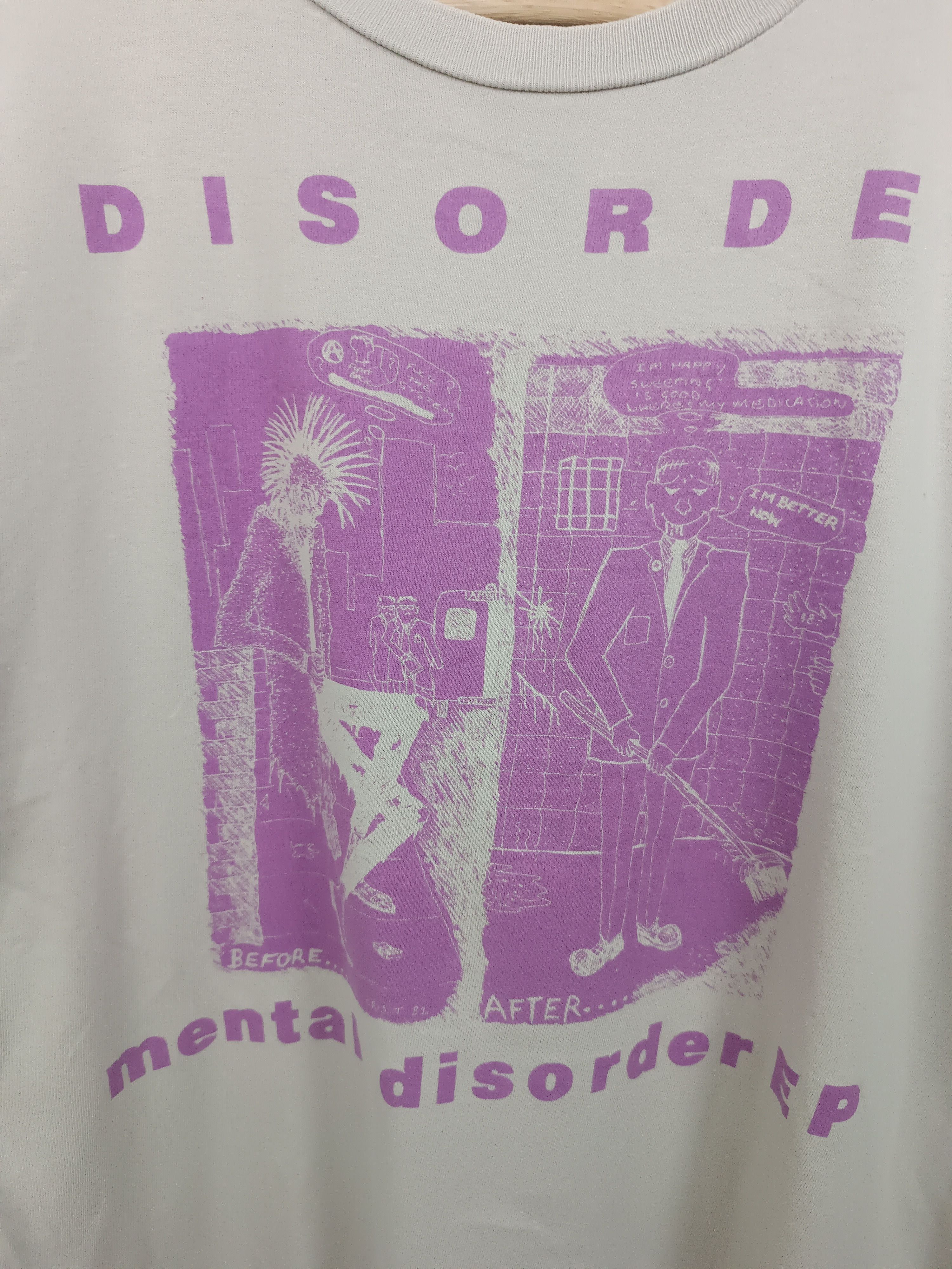 Band Tees THRASH FADED VINTAGE 2000s DISORDER MENTAL DISORDER EP PUNK Size US M / EU 48-50 / 2 - 10 Thumbnail