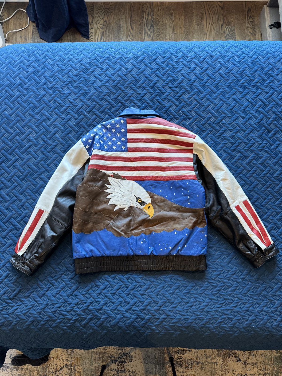 Vintage Vintage USA American Eagle Leather Jacket Size US L / EU 52-54 / 3 - 1 Thumbnail