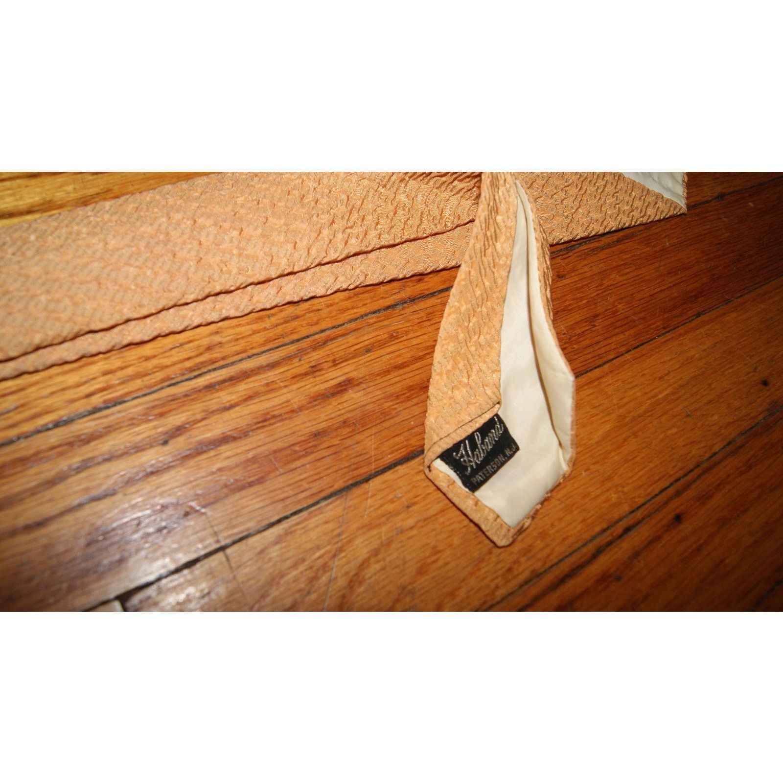 Haband VTG 50s 60s Orange Brown Geometric Tie Haband Paterson, NJ Size ONE SIZE - 7 Thumbnail