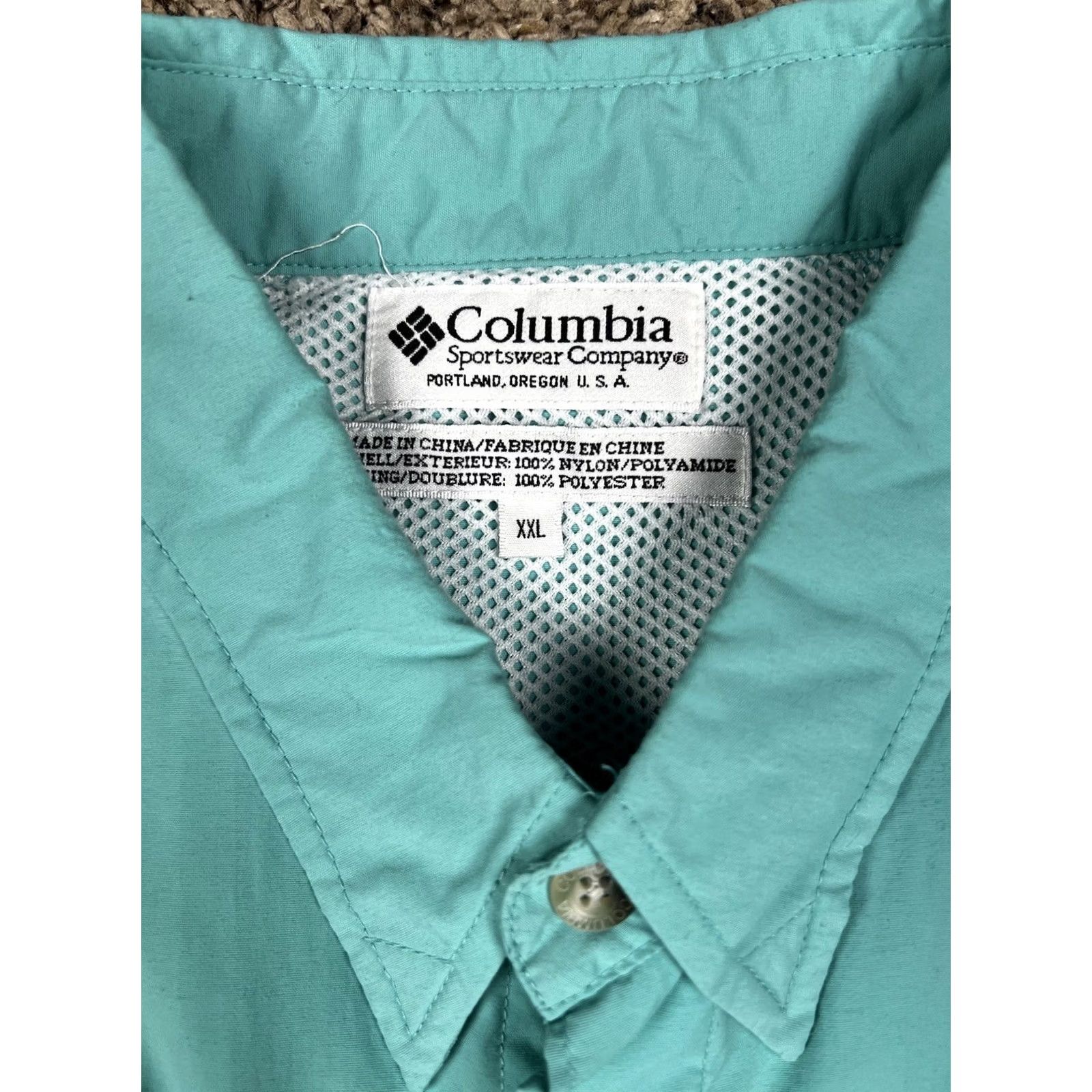 Vintage Columbia PFG Short Sleeve Shirt Men 2XL Button-Up Breathable Lightweight Blue Size US XXL / EU 58 / 5 - 2 Thumbnail
