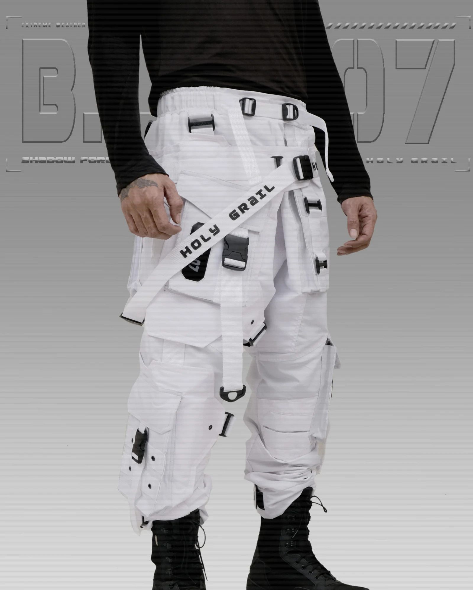 Hi Tec H-G PRO-TECH-TOR "SHADOW FORCE" TECHWEAR CYBERPUNK HOLYGRAIL Size US 34 / EU 50 - 5 Thumbnail