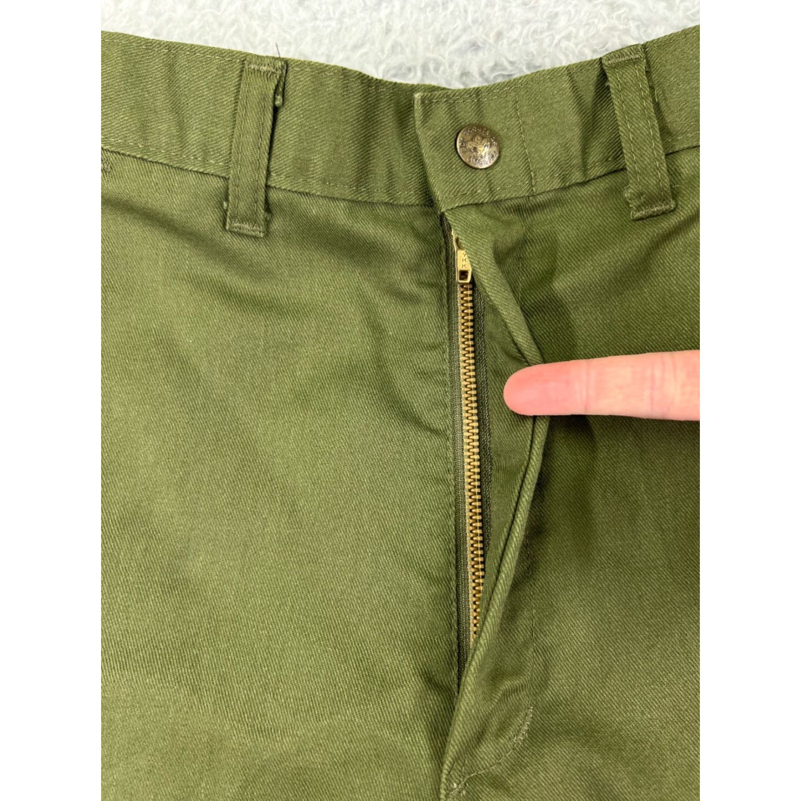 Vintage Boy Scouts Pants Adult 25 Green Twill Elastic Waist 25x29 Mens Regular Read Size US 26 / EU 42 - 5 Thumbnail