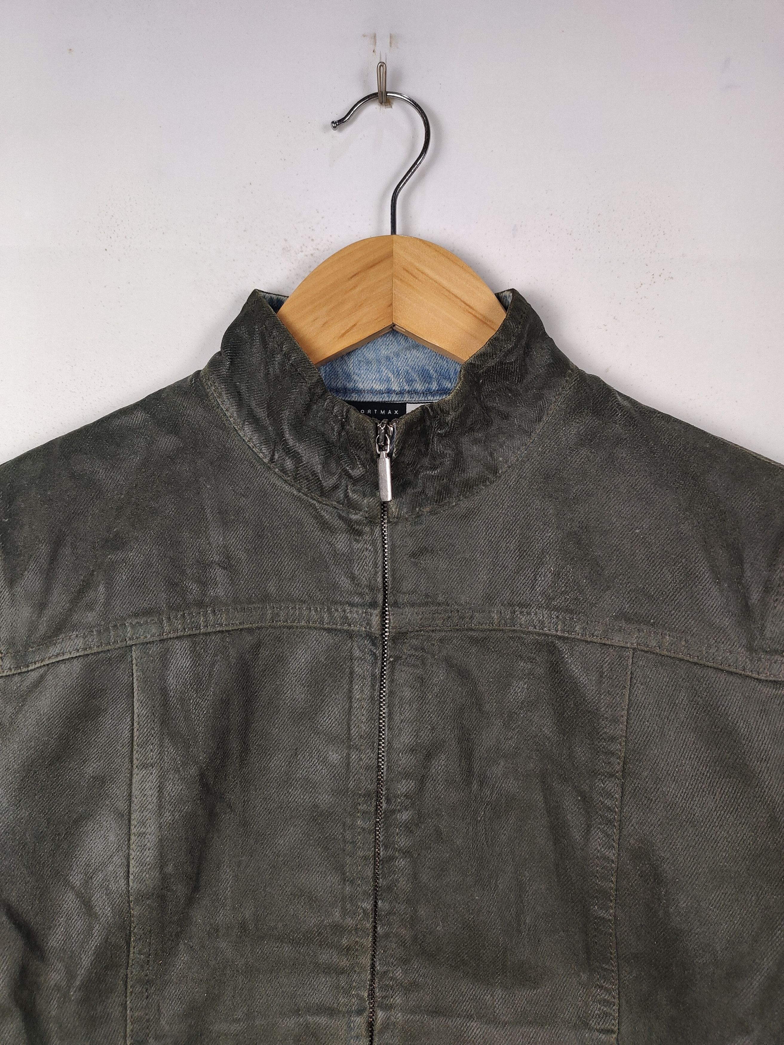 Max Mara Sportmax Code Denim Waxed Jacket Size S / US 4 / IT 40 - 2 Thumbnail
