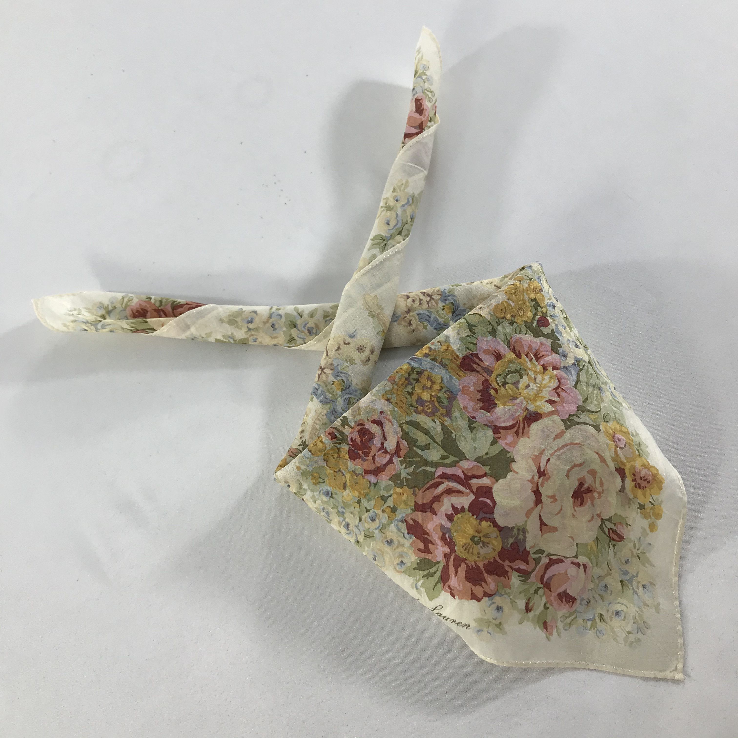 Ralph Lauren × Vintage Ralph Lauren Bandana / Handkerchief / Neckerchief - S1639 Size ONE SIZE - 4 Thumbnail