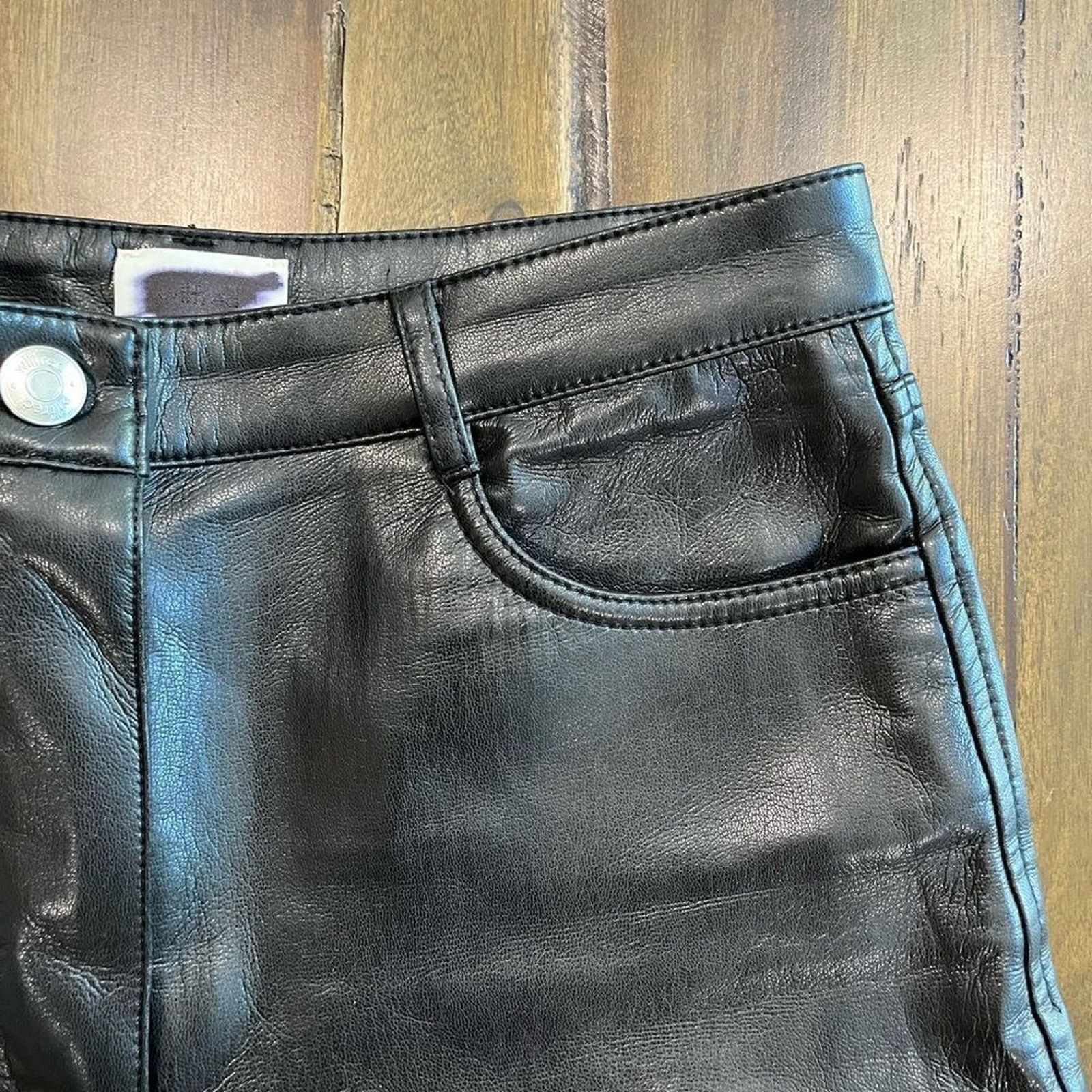Vintage Wilfred Aritzia The Melina Vegan Leather Cropped Pants Sz 2 Size 26" / US 2 / IT 38 - 4 Thumbnail