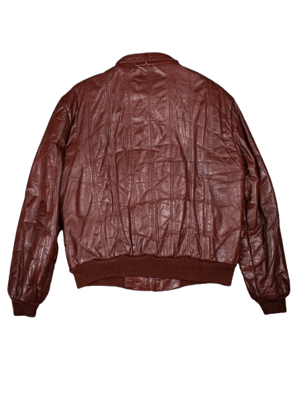 Members Only Vintage Members Only Leather Bomber Jacket Oxblood Brown Size US S / EU 44-46 / 1 - 2 Thumbnail