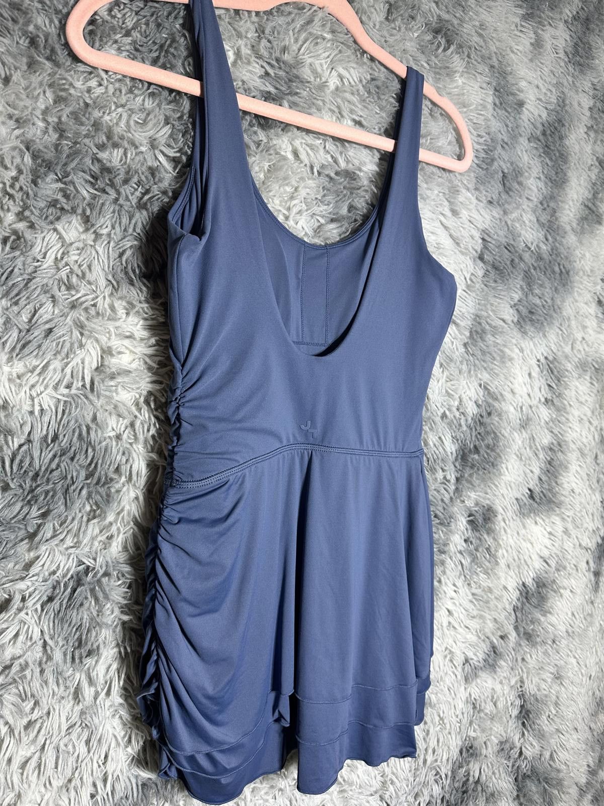 Unknown London Joylab Blue Sleeveless Ruched Dress with Scoop Neck Size S / US 4 / IT 40 - 5 Thumbnail