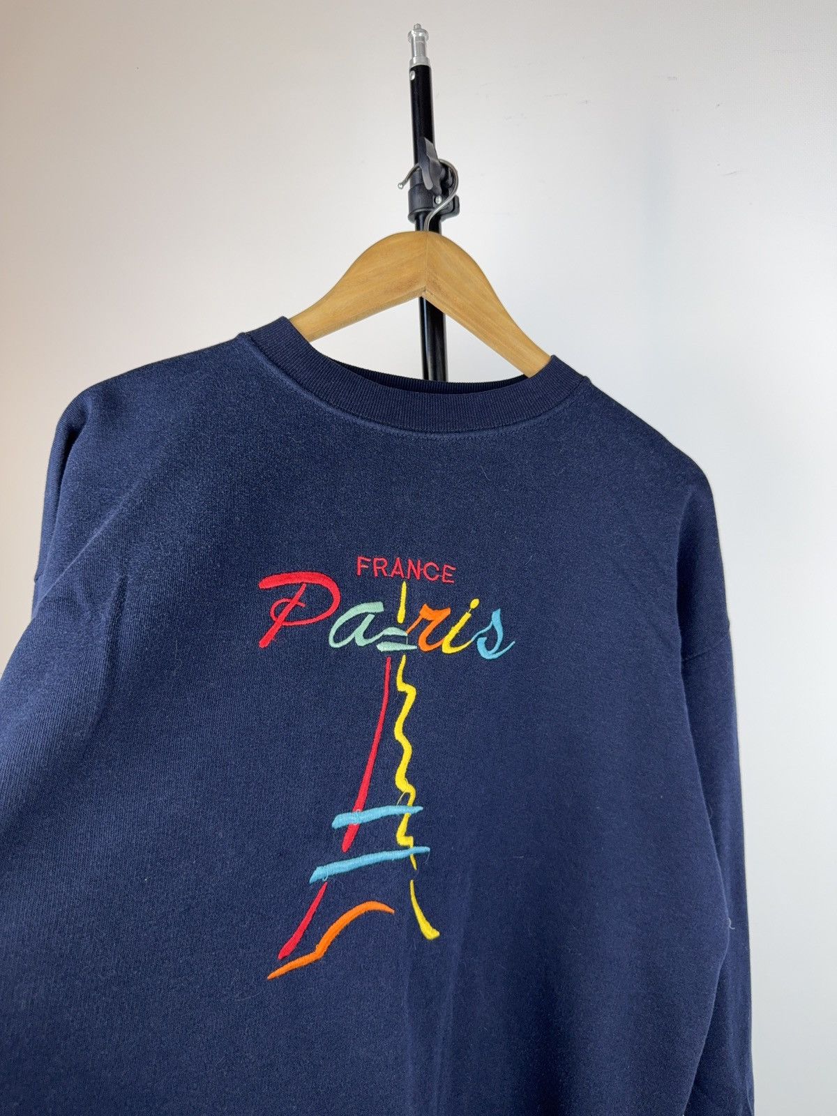 Vintage Vintage 90s Retro Y2K Logo Paris France Sweatshirt Size US M / EU 48-50 / 2 - 2 Thumbnail
